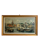 Dipinto Olio su Tela di Amsterdam di Giancarlo Perelli Cippo Anni 70