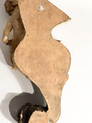 Mensola da Parete in Ceramica con Putto e Conchiglia XIX Secolo
