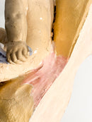 Mensola da Parete in Ceramica con Putto e Conchiglia XIX Secolo