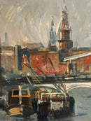 Dipinto Olio su Tela di Amsterdam di Giancarlo Perelli Cippo Anni 70