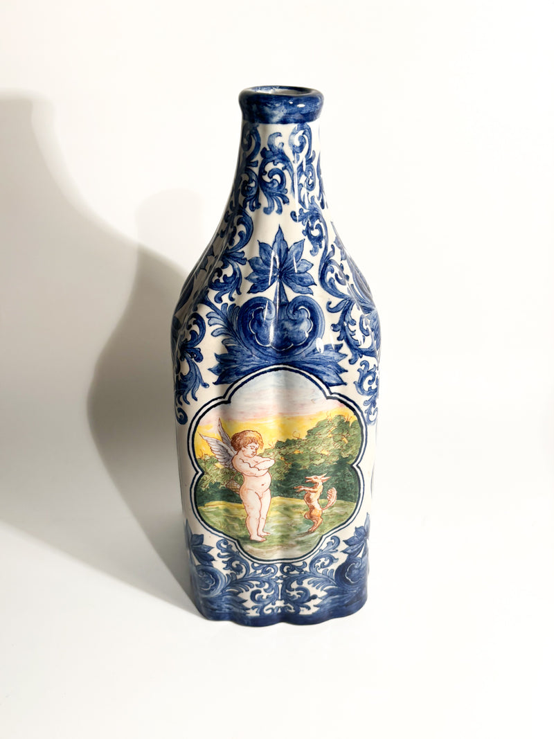 Hand-Painted Savona Ceramic Vase from the 1940s