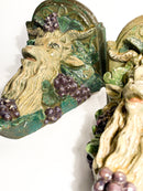 Coppia di Mensole da Parete in Gesso con Capra o Montone Primi Novecento