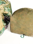 Coppia di Mensole da Parete in Gesso con Capra o Montone Primi Novecento