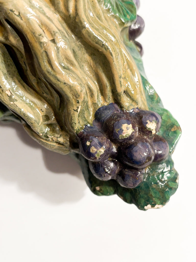 Coppia di Mensole da Parete in Gesso con Capra o Montone Primi Novecento