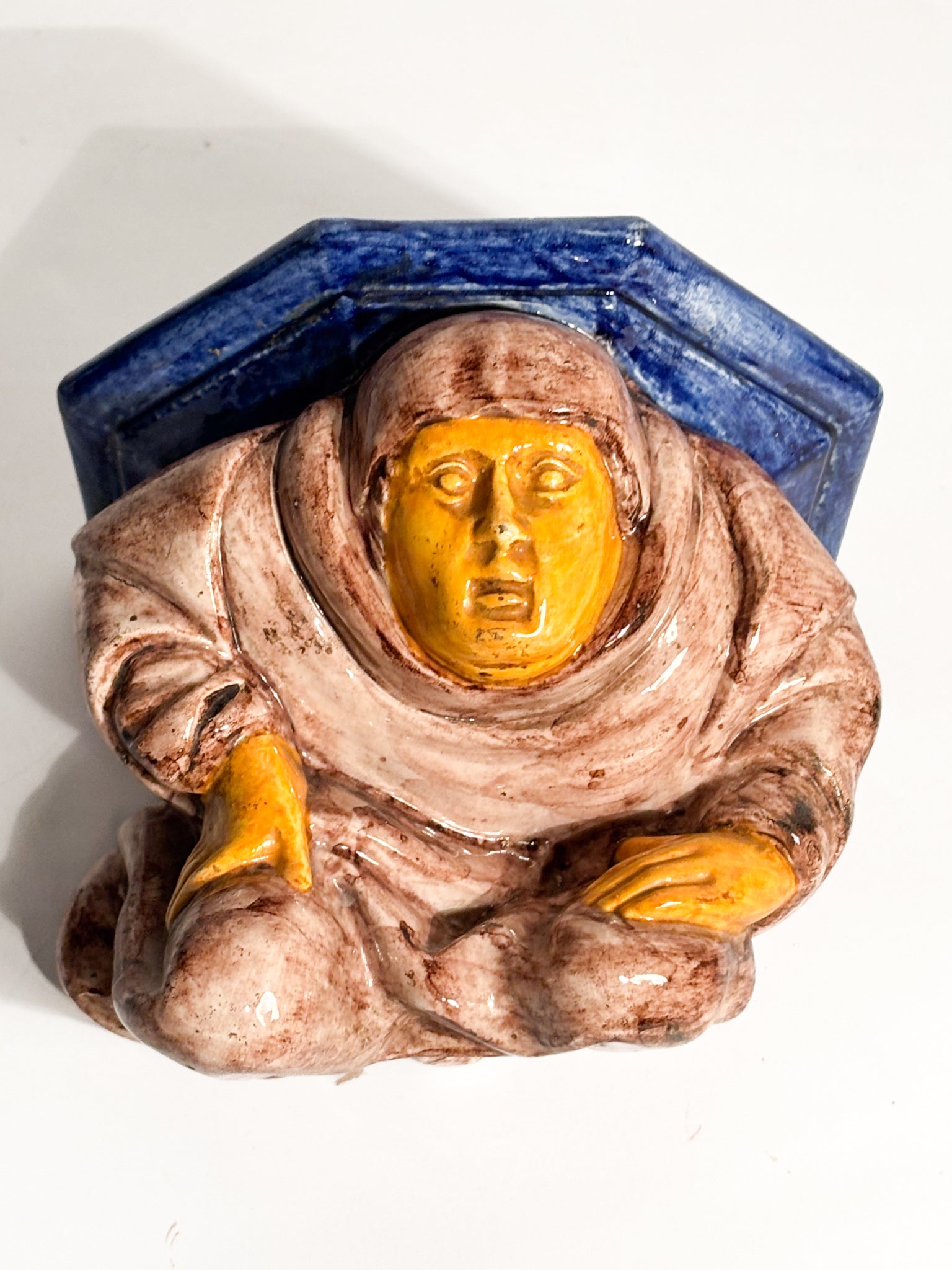 Italian Hand-Painted Ceramic Shelf Early Twentieth Century