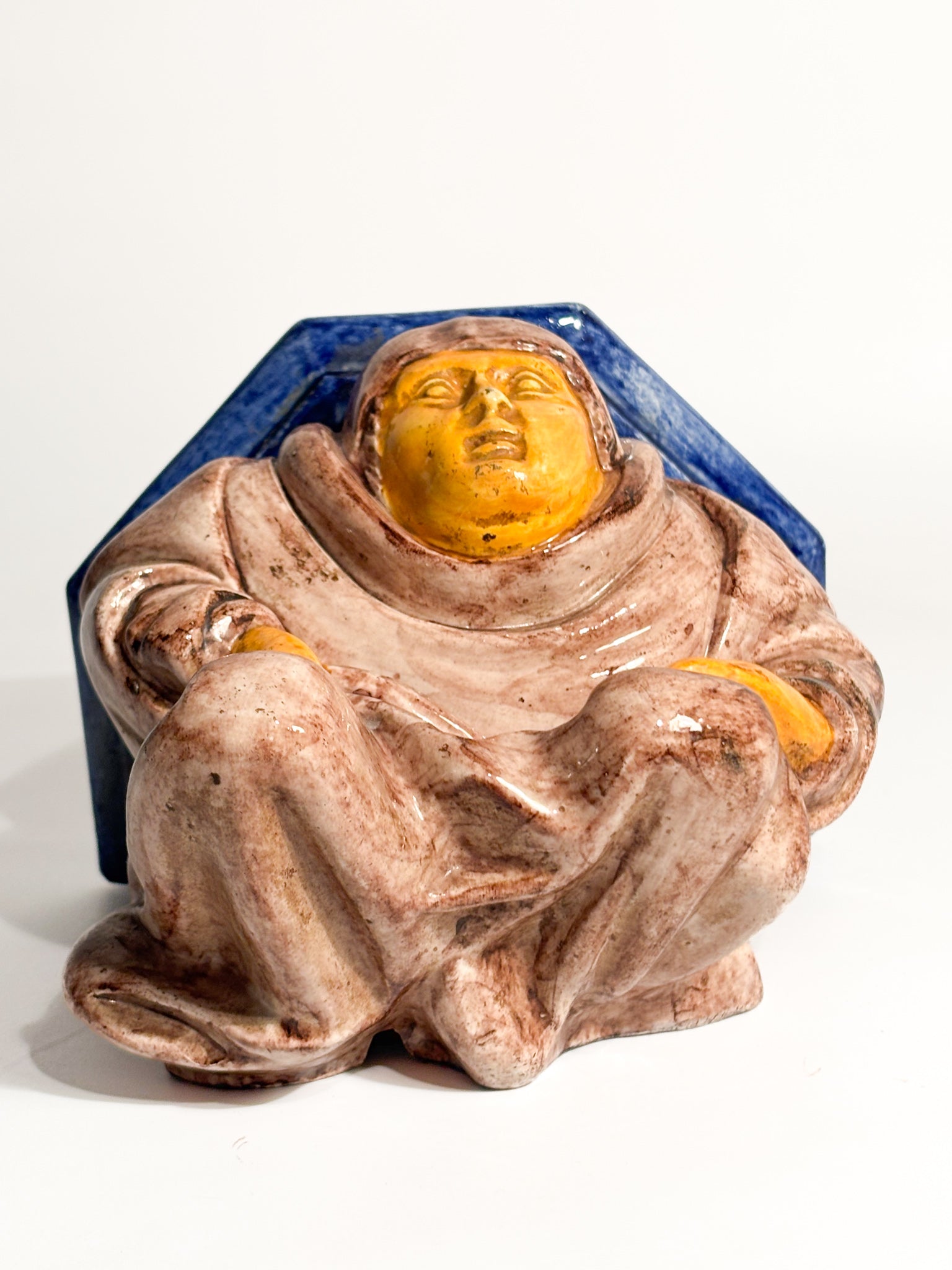 Italian Hand-Painted Ceramic Shelf Early Twentieth Century