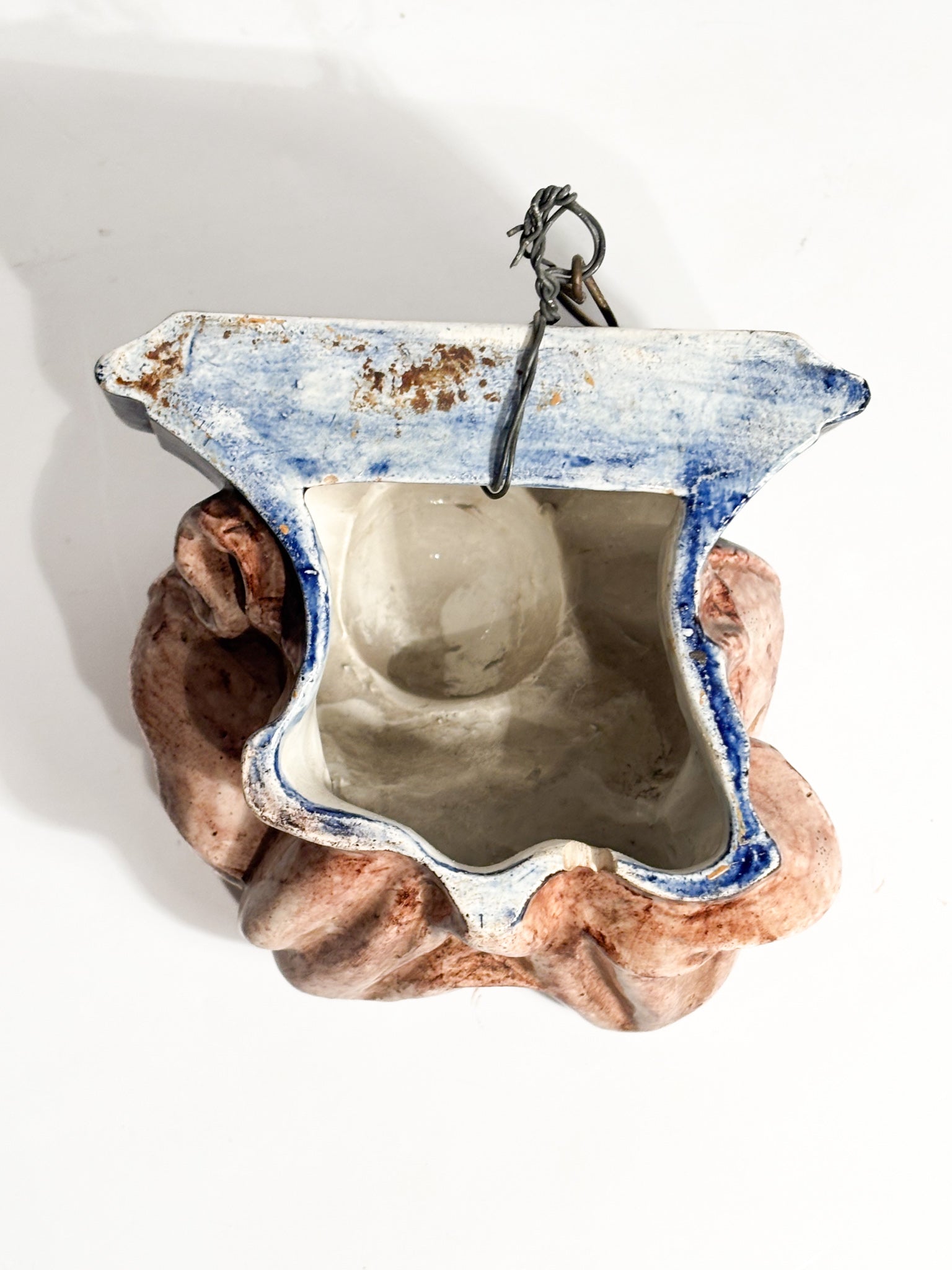 Italian Hand-Painted Ceramic Shelf Early Twentieth Century