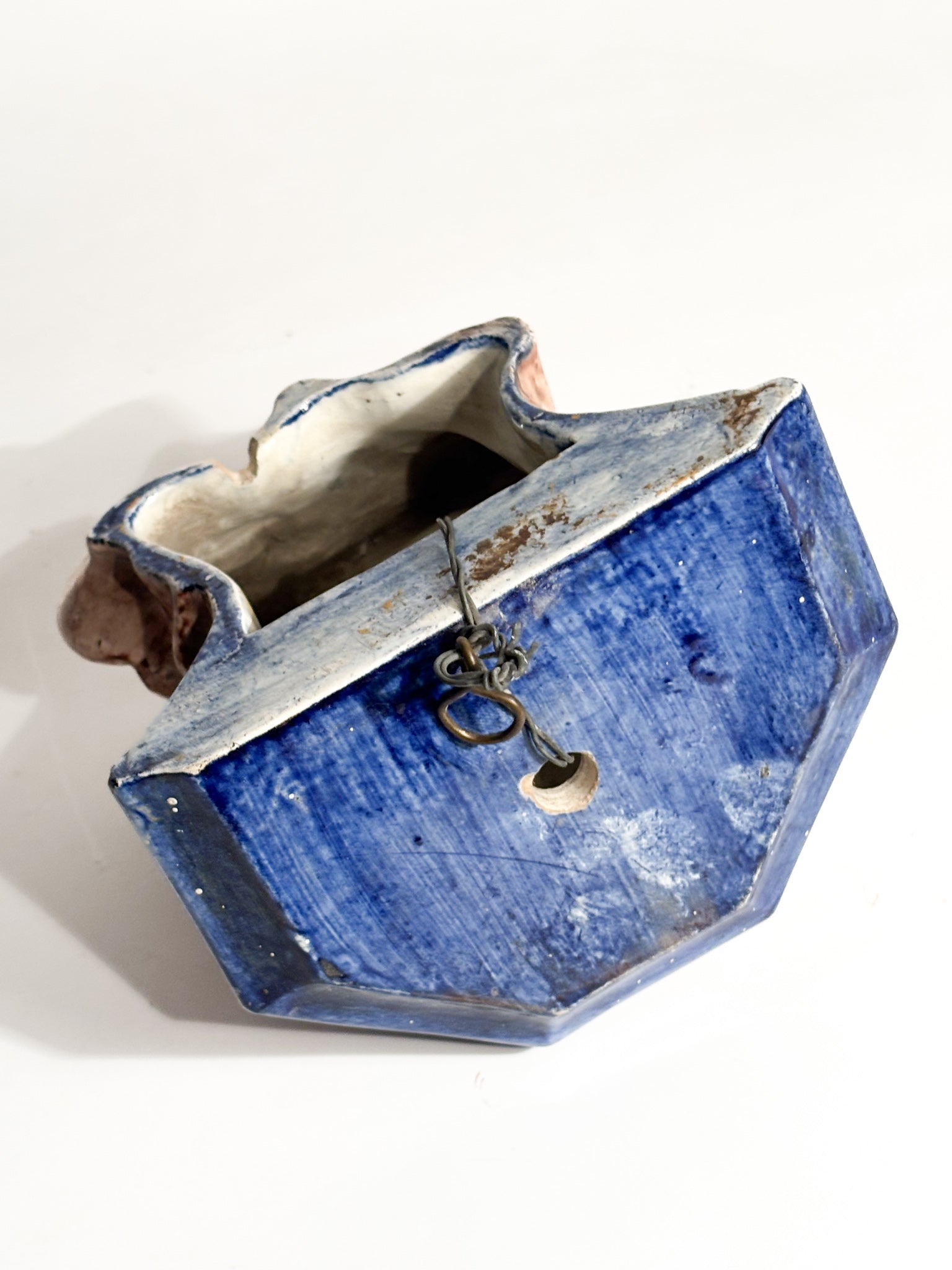 Italian Hand-Painted Ceramic Shelf Early Twentieth Century