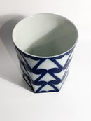 Vaso in Porcellana di Studio Linie per Rosenthal Bianco e Blu Anni 80