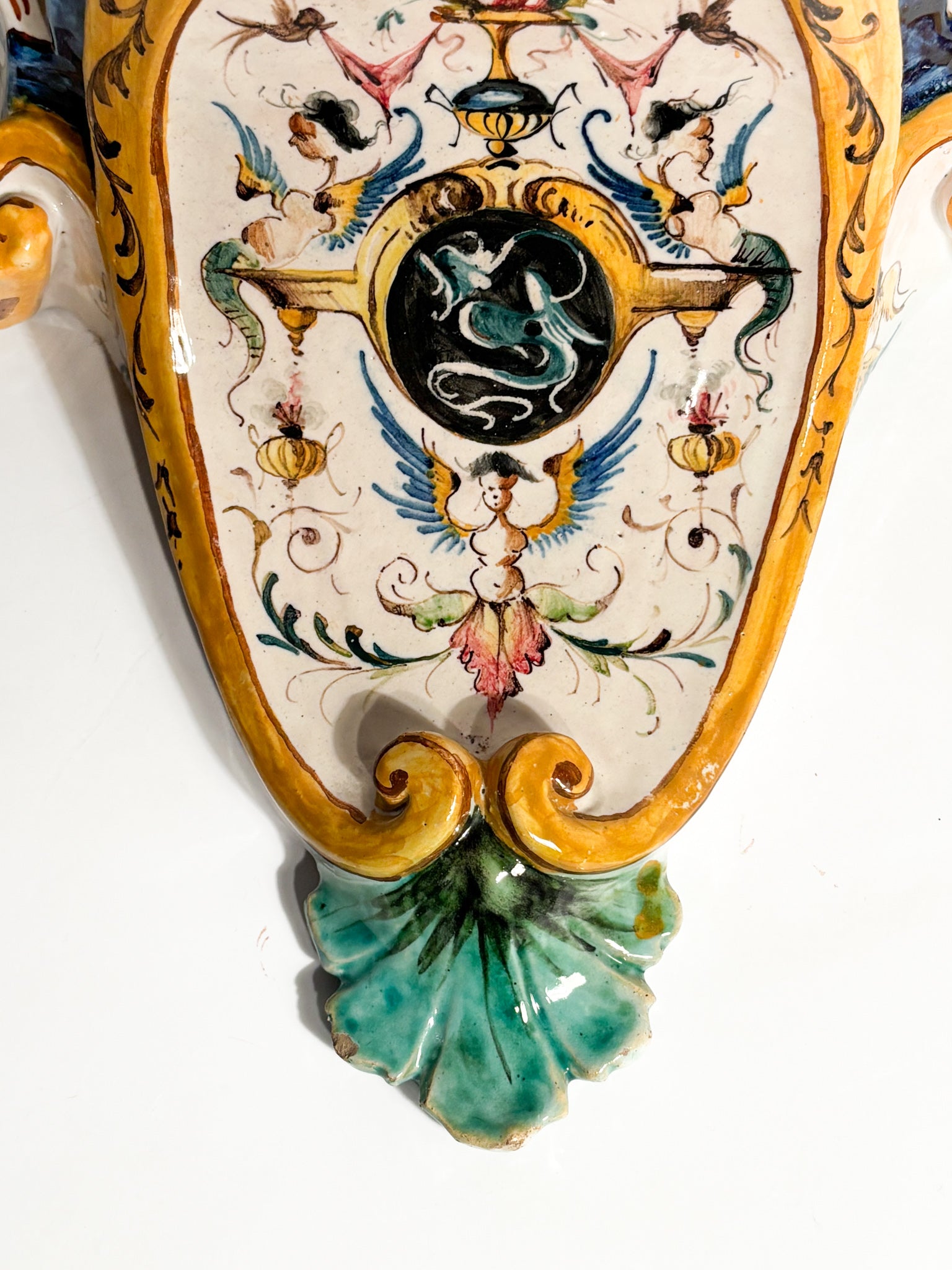 Faenza Ceramic Shelf Hand-Painted Early Twentieth Century