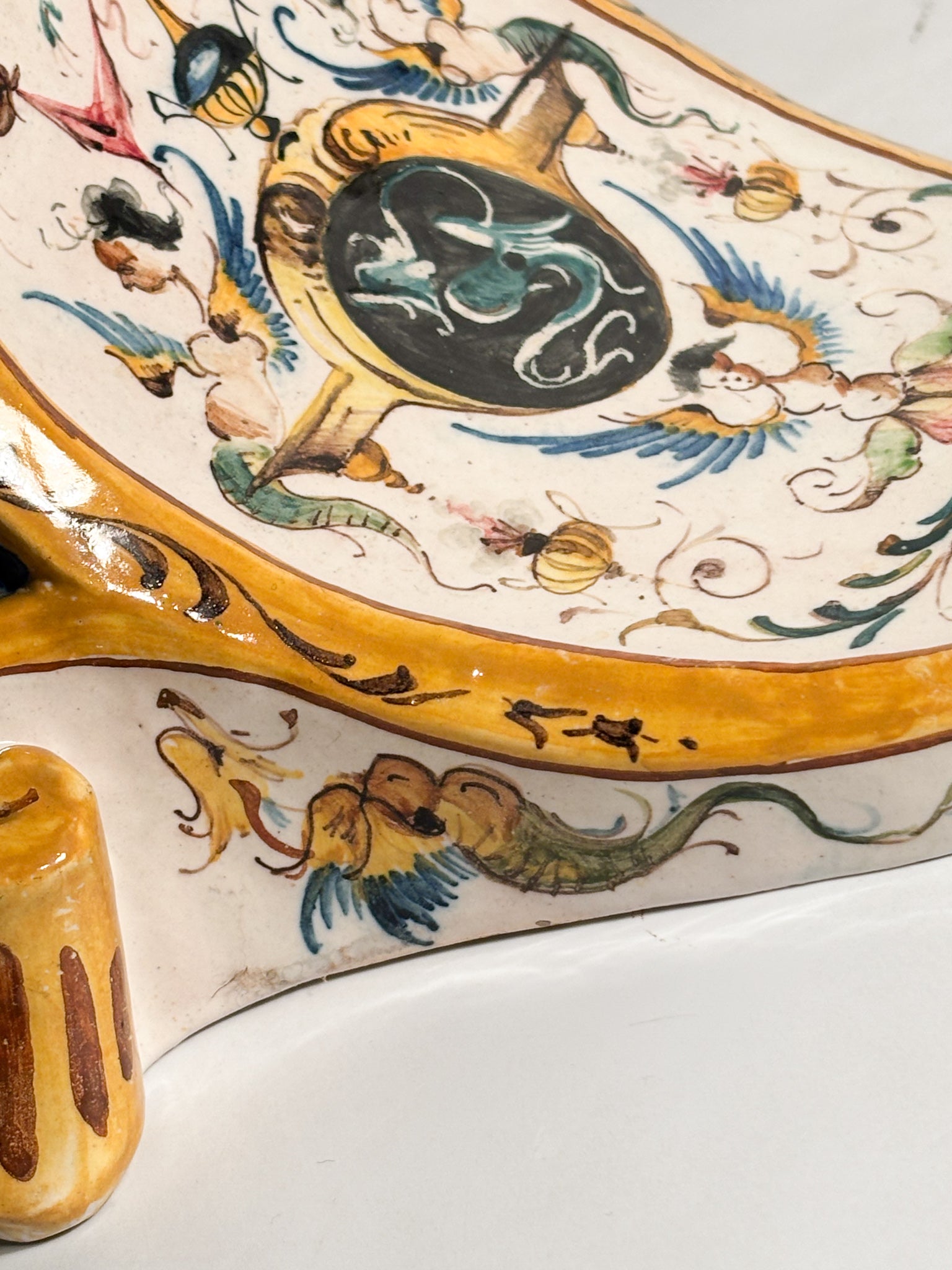 Faenza Ceramic Shelf Hand-Painted Early Twentieth Century