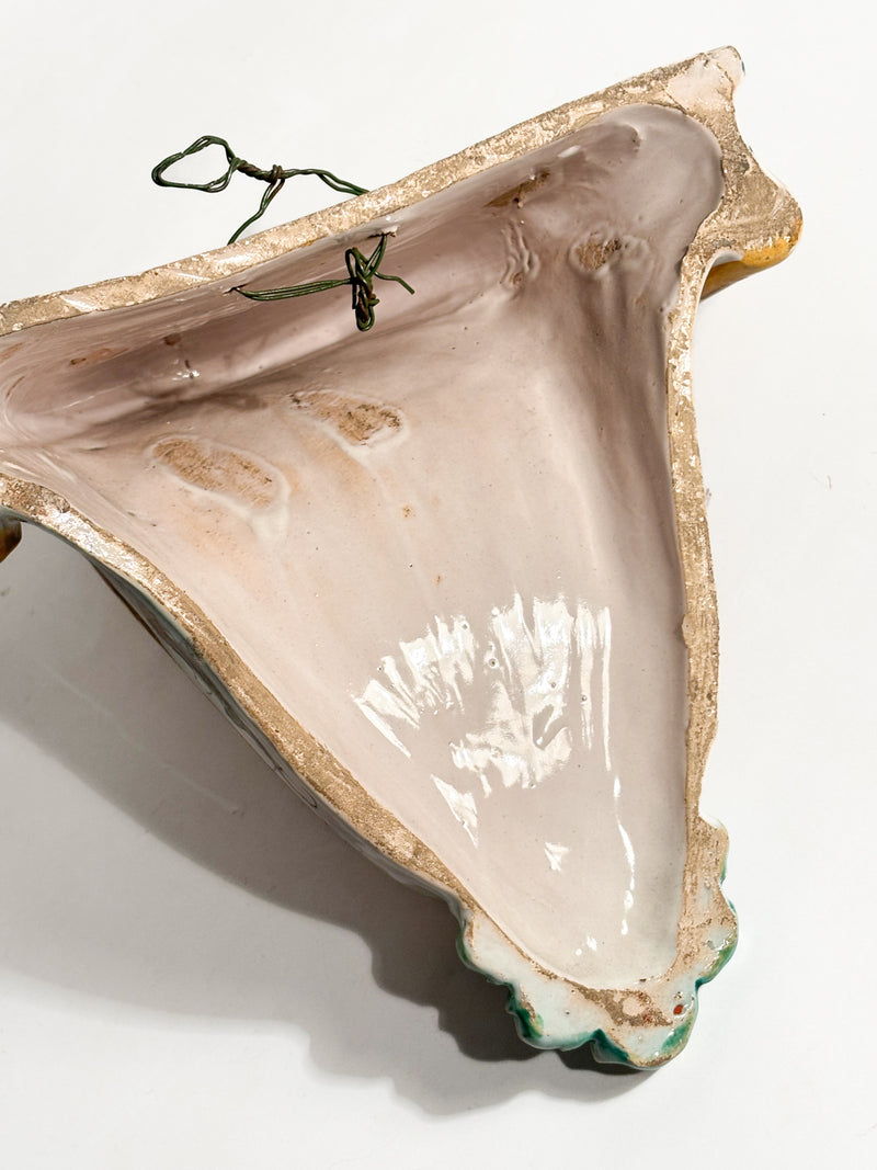 Mensola in Ceramica di Faenza Dipinta a Mano Primi Novecento