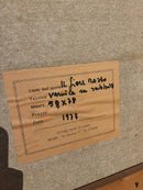 Dipinto 'Il Fiore Rosso', Vernice su Sabbia, di Vittorio Maria Di Carlo del 1973