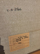 Dipinto 'Il Fiore Rosso', Vernice su Sabbia, di Vittorio Maria Di Carlo del 1973