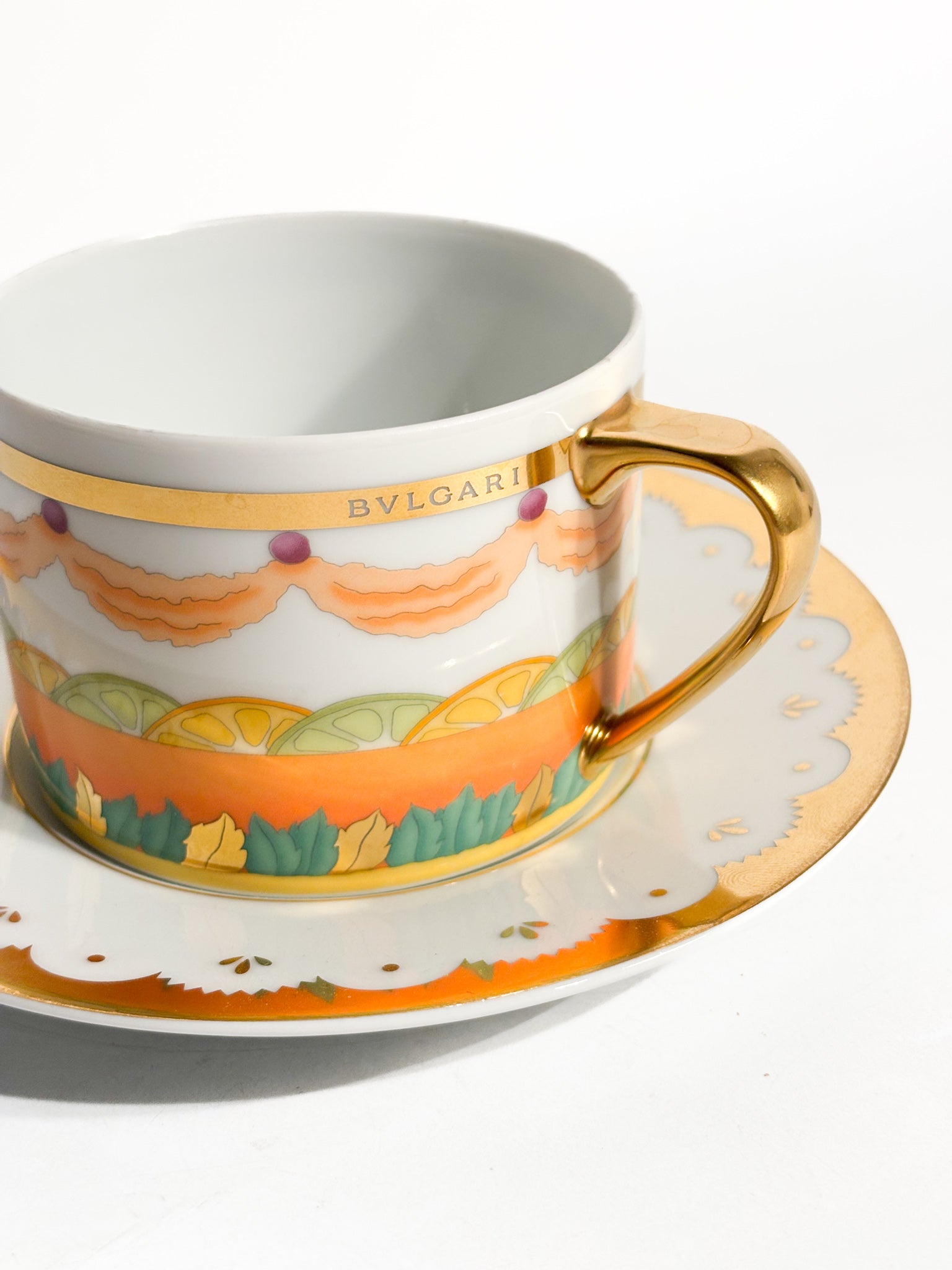 Tazza da Tè Collezione 'Dolci Déco' di Bulgari per Rosenthal Anni 90