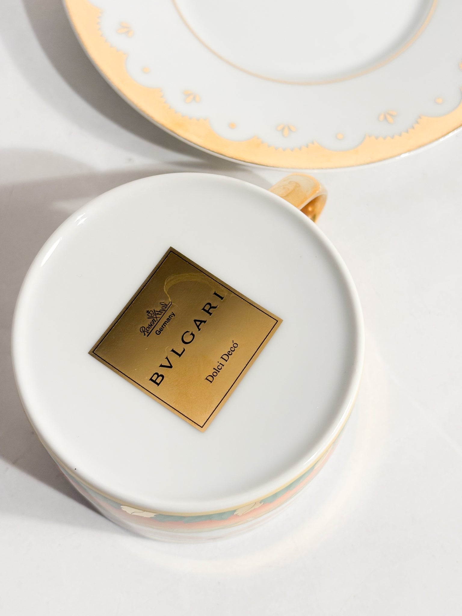 Tazza da Tè Collezione 'Dolci Déco' di Bulgari per Rosenthal Anni 90