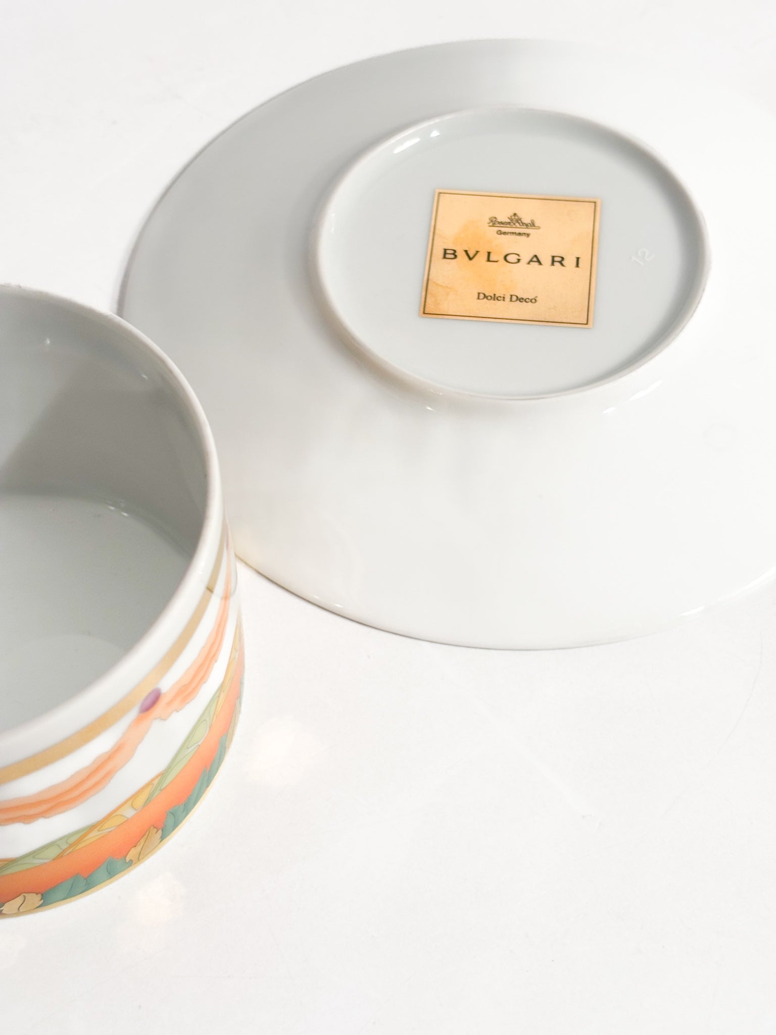 Tazza da Tè Collezione 'Dolci Déco' di Bulgari per Rosenthal Anni 90