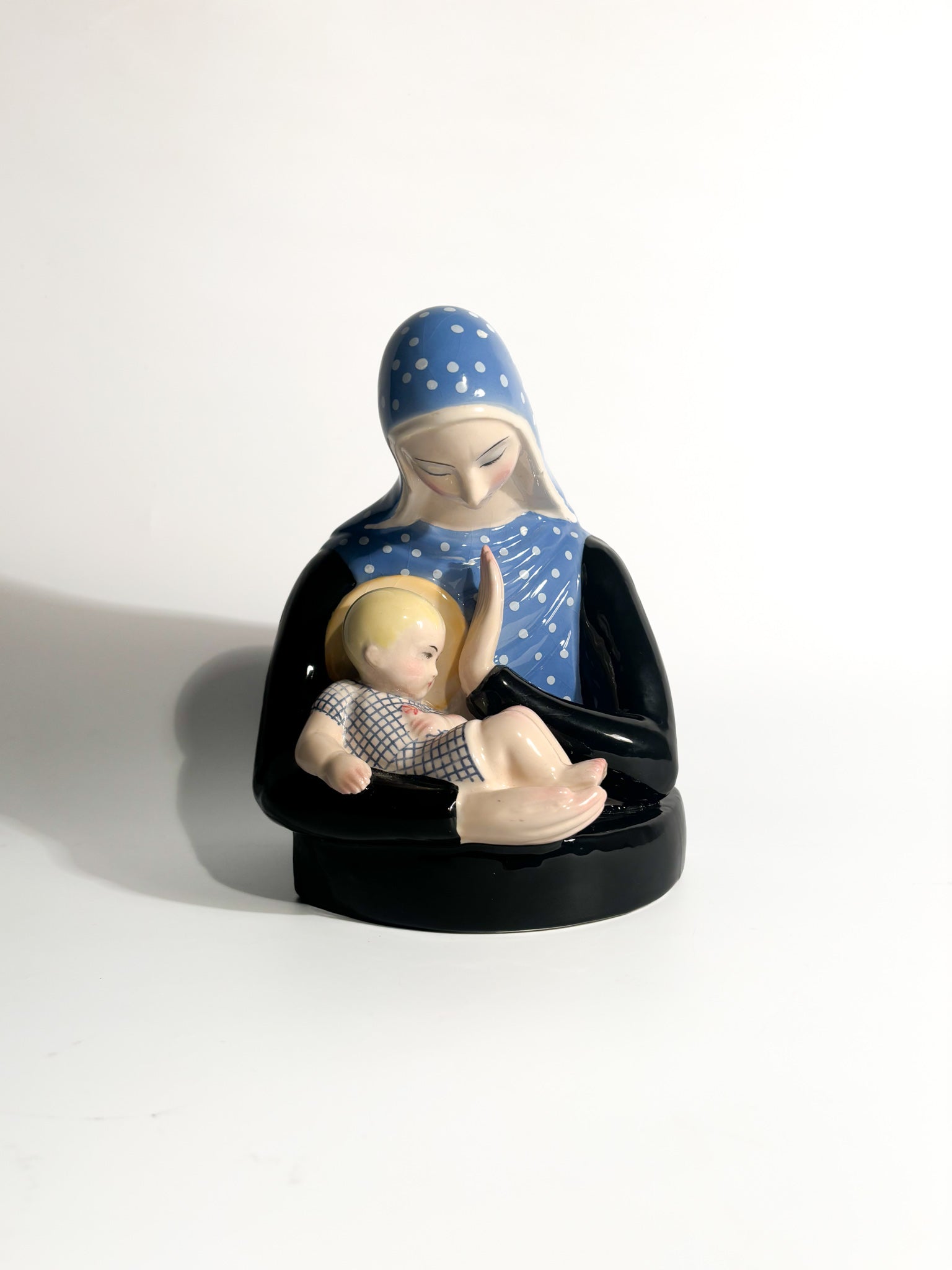 Ceramic Sculpture of Madonna by Lenci from the 1950s