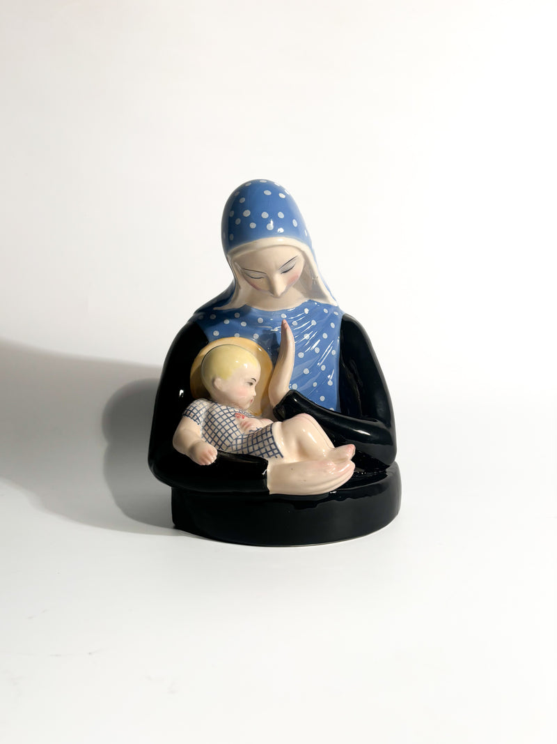 Scultura in Ceramica di Madonna di Lenci Anni 50