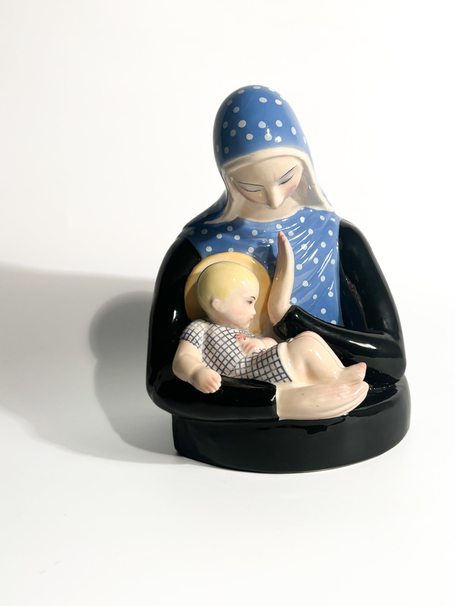 Ceramic Sculpture of Madonna by Lenci from the 1950s
