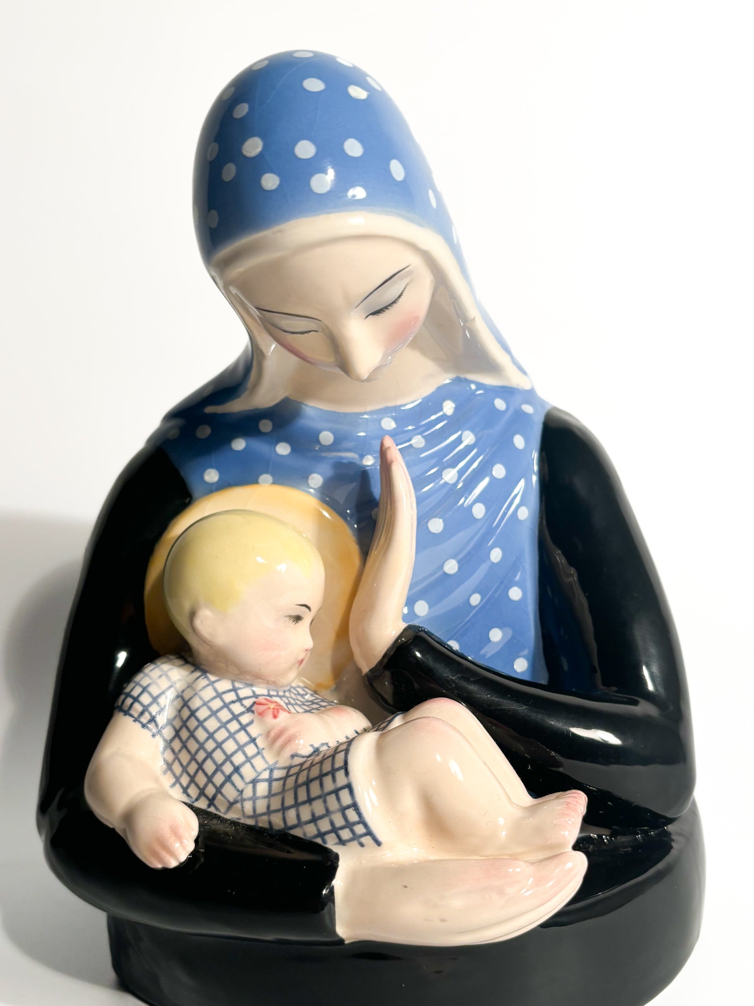 Ceramic Sculpture of Madonna by Lenci from the 1950s
