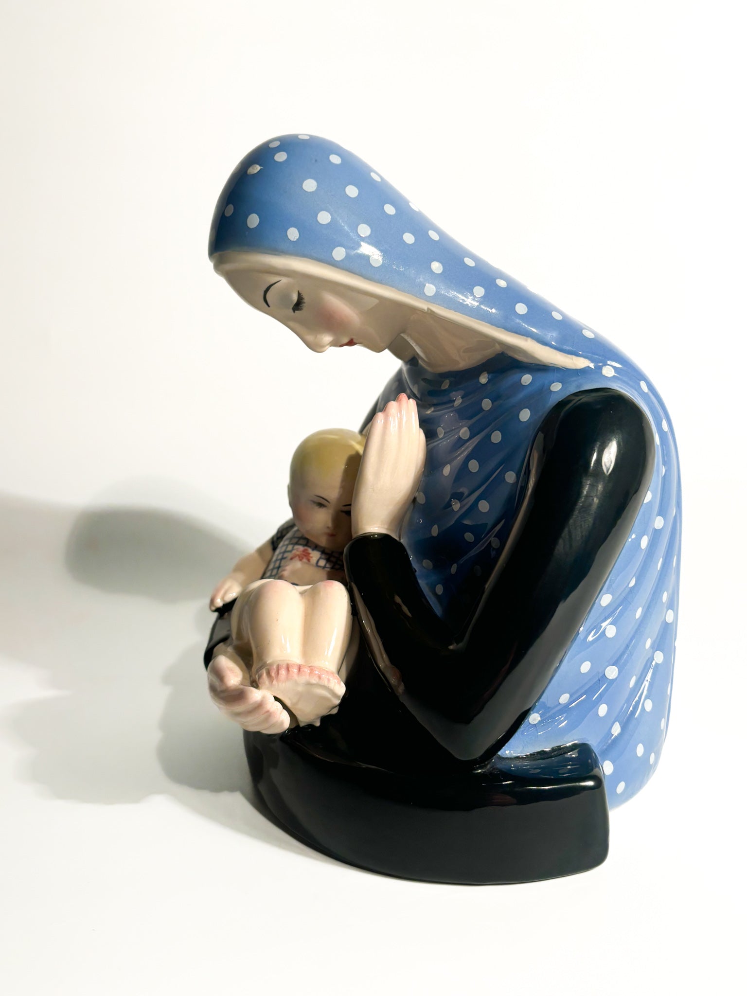 Ceramic Sculpture of Madonna by Lenci from the 1950s