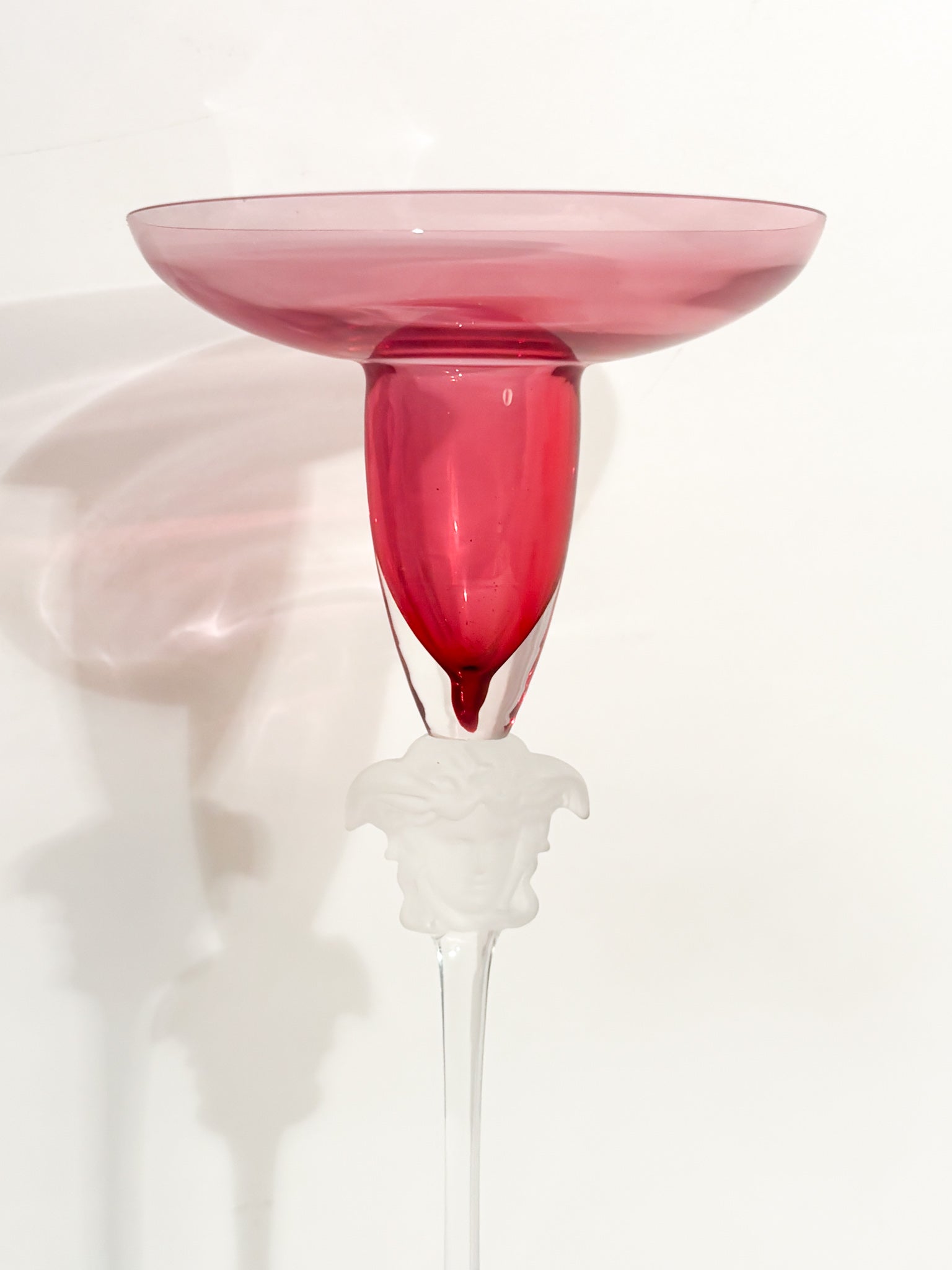 Portacandele in Cristallo 'Medusa Lumière' di Versace per Rosenthal Anni 90