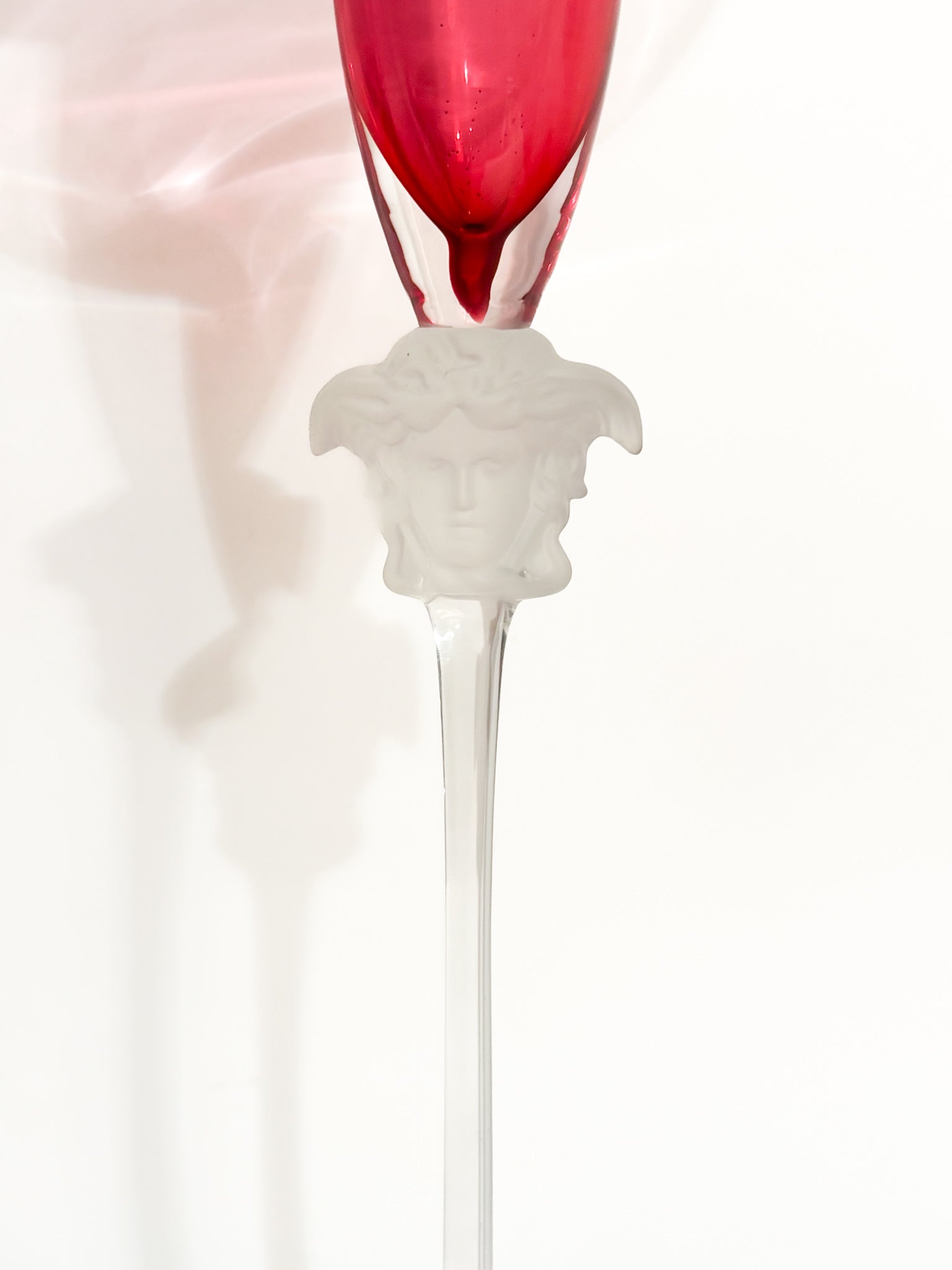 Portacandele in Cristallo 'Medusa Lumière' di Versace per Rosenthal Anni 90