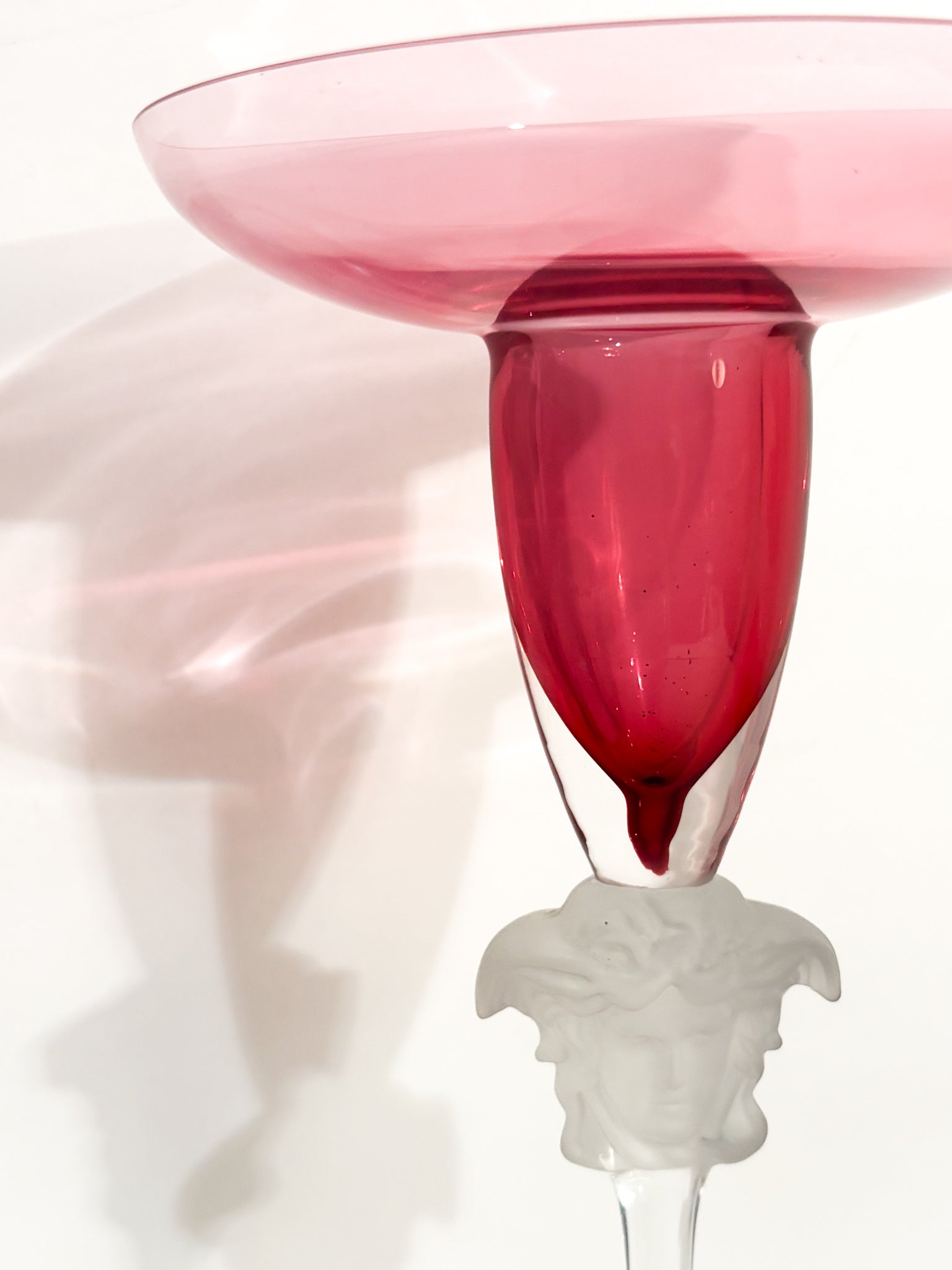 Portacandele in Cristallo 'Medusa Lumière' di Versace per Rosenthal Anni 90