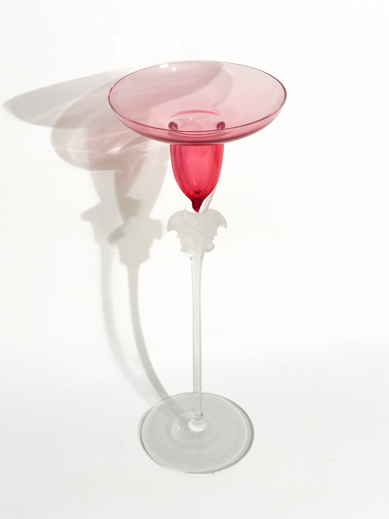 Portacandele in Cristallo 'Medusa Lumière' di Versace per Rosenthal Anni 90