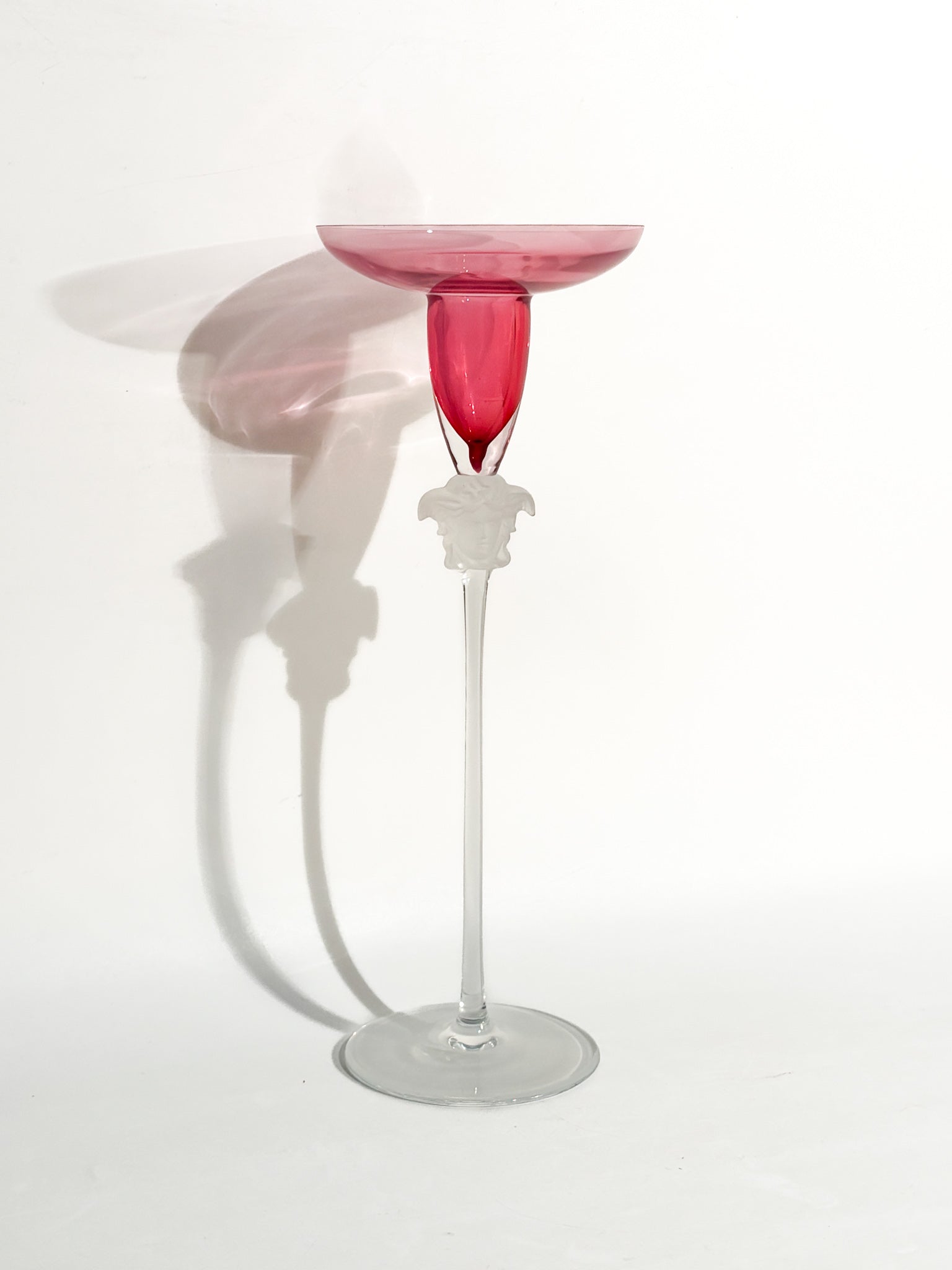 Portacandele in Cristallo 'Medusa Lumière' di Versace per Rosenthal Anni 90