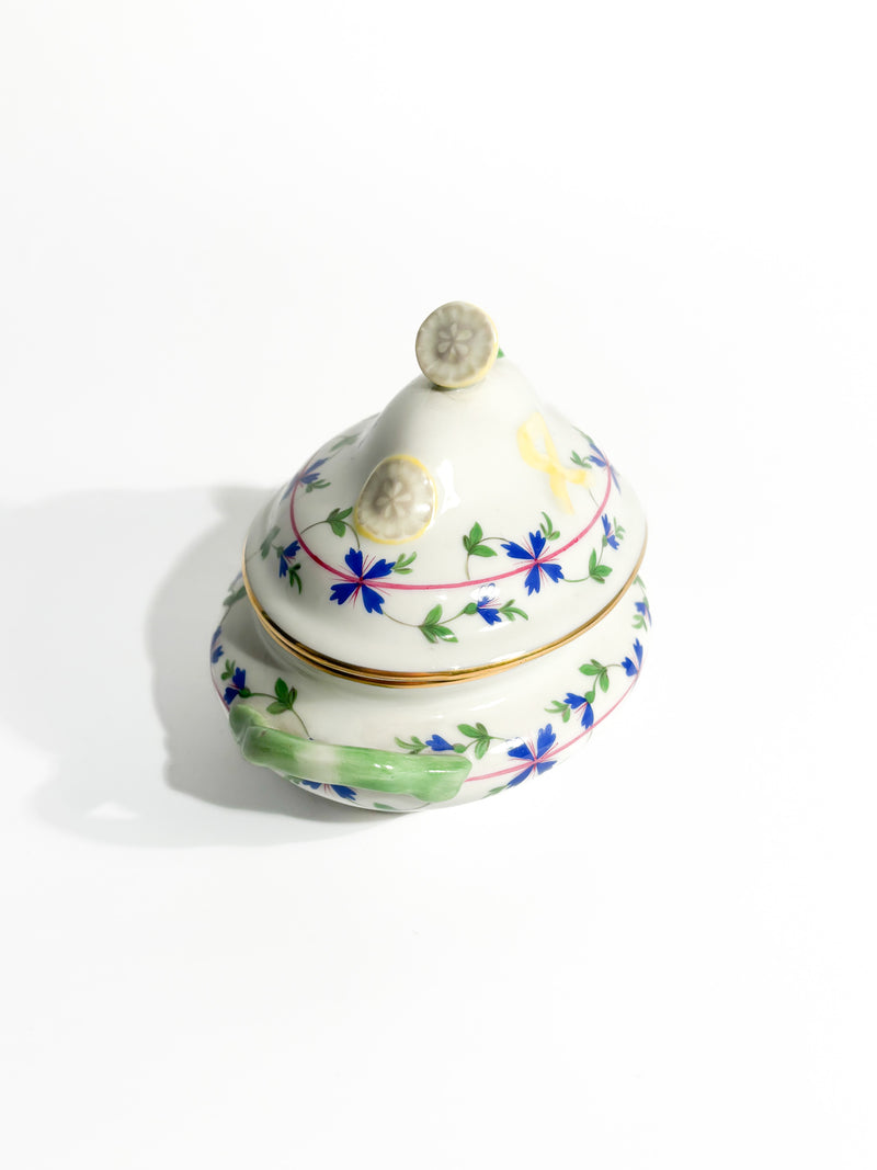 Blue Garland Lemon Herend Porcelain Box from the 1950s