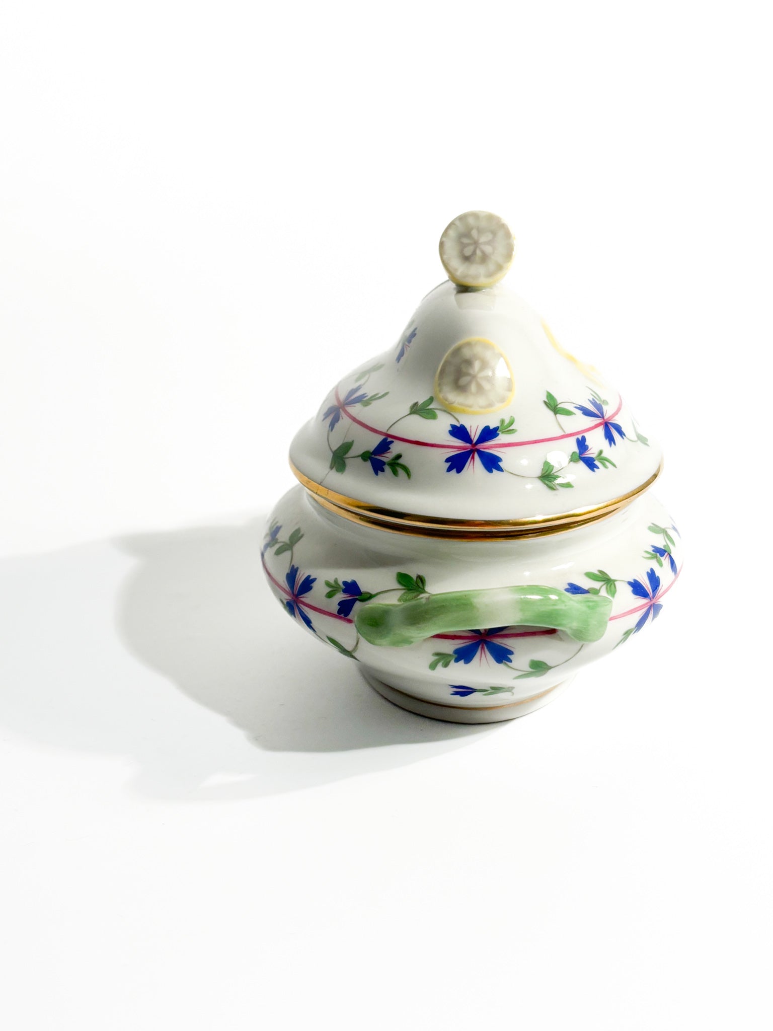 Blue Garland Lemon Herend Porcelain Box from the 1950s