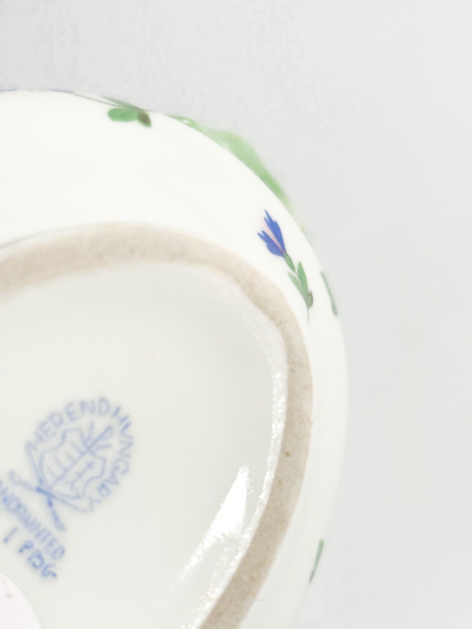 Blue Garland Lemon Herend Porcelain Box from the 1950s