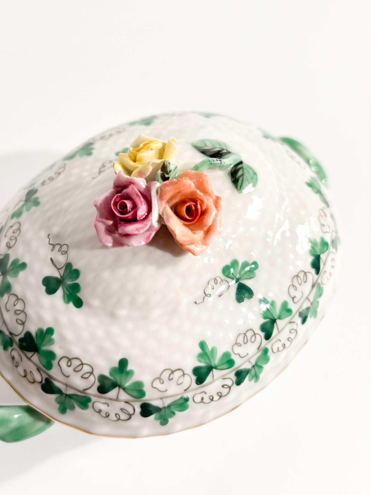 Herend Porcelain Box with 1950s Parsley Decoration
