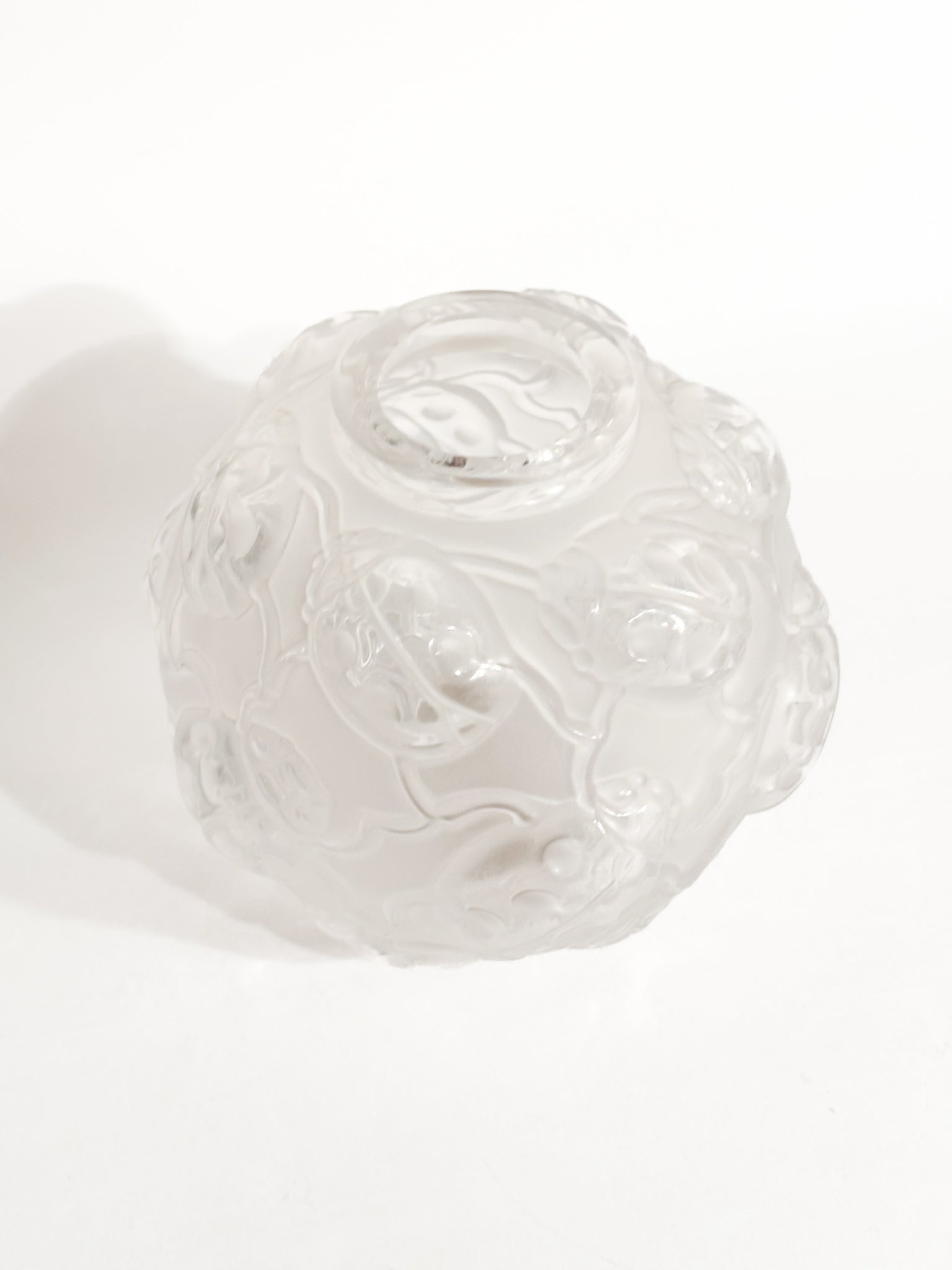 Vaso in Cristallo di Lalique 'Coccinelle' Anni 80