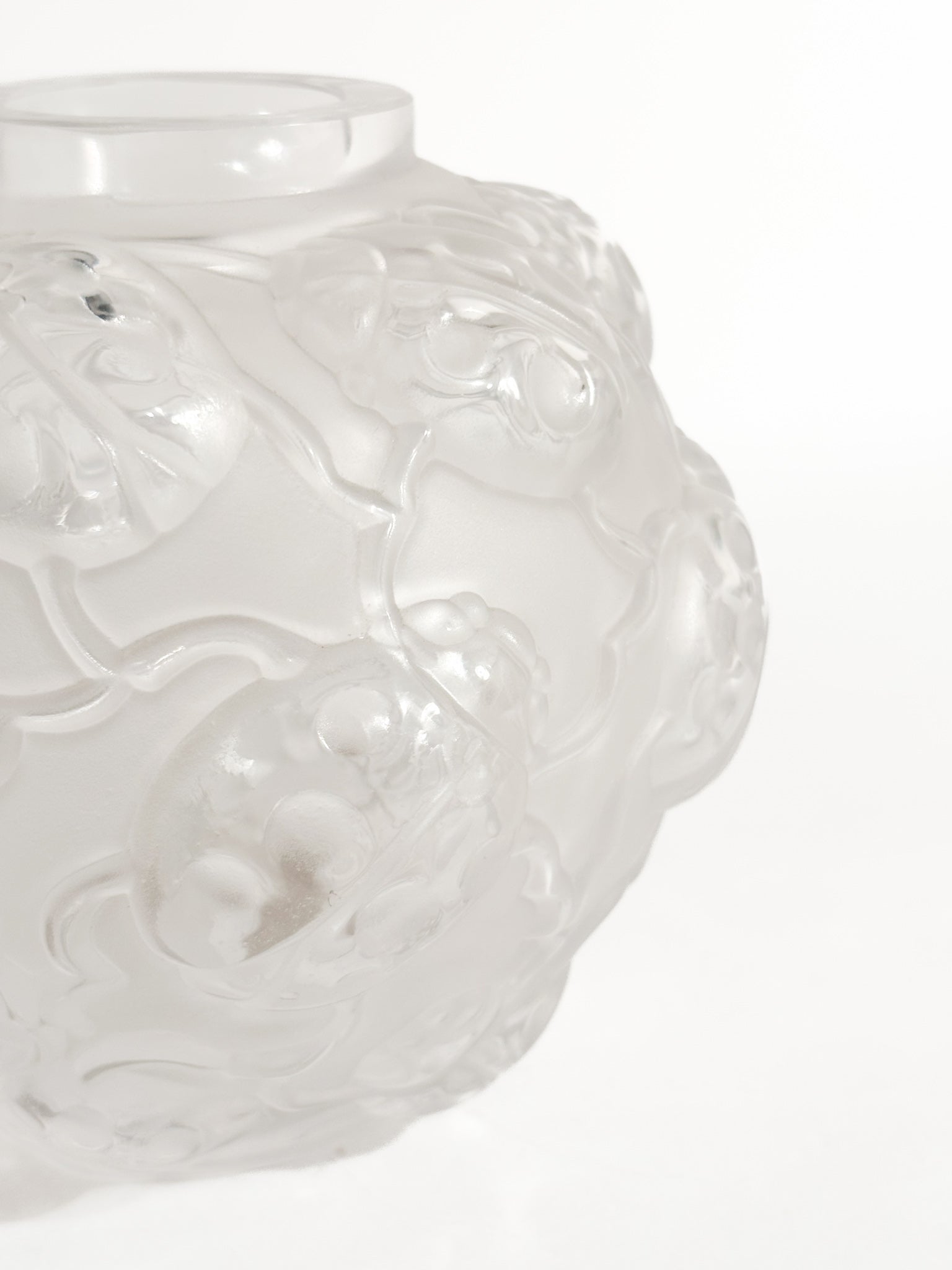 Vaso in Cristallo di Lalique 'Coccinelle' Anni 80