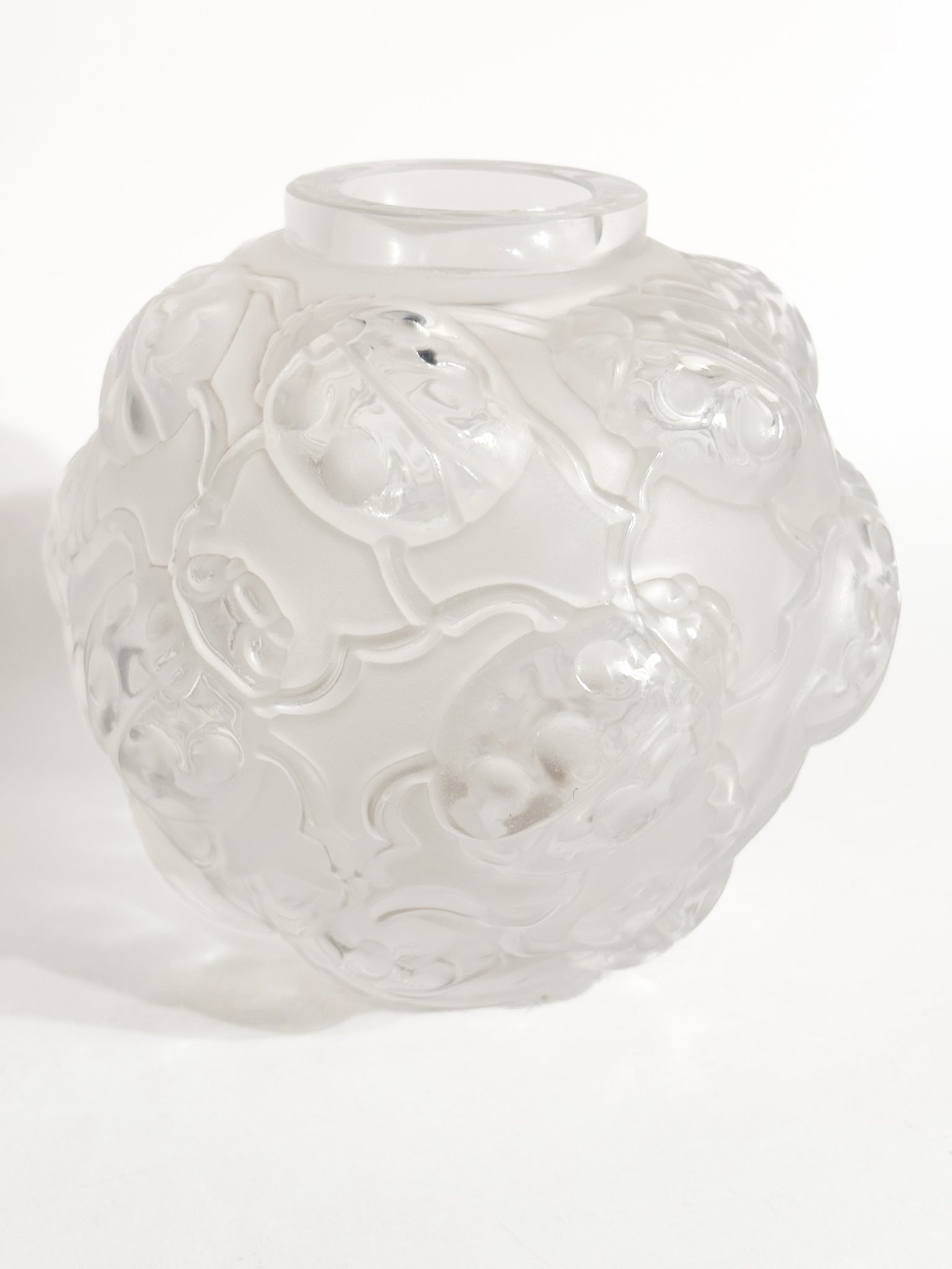 Vaso in Cristallo di Lalique 'Coccinelle' Anni 80