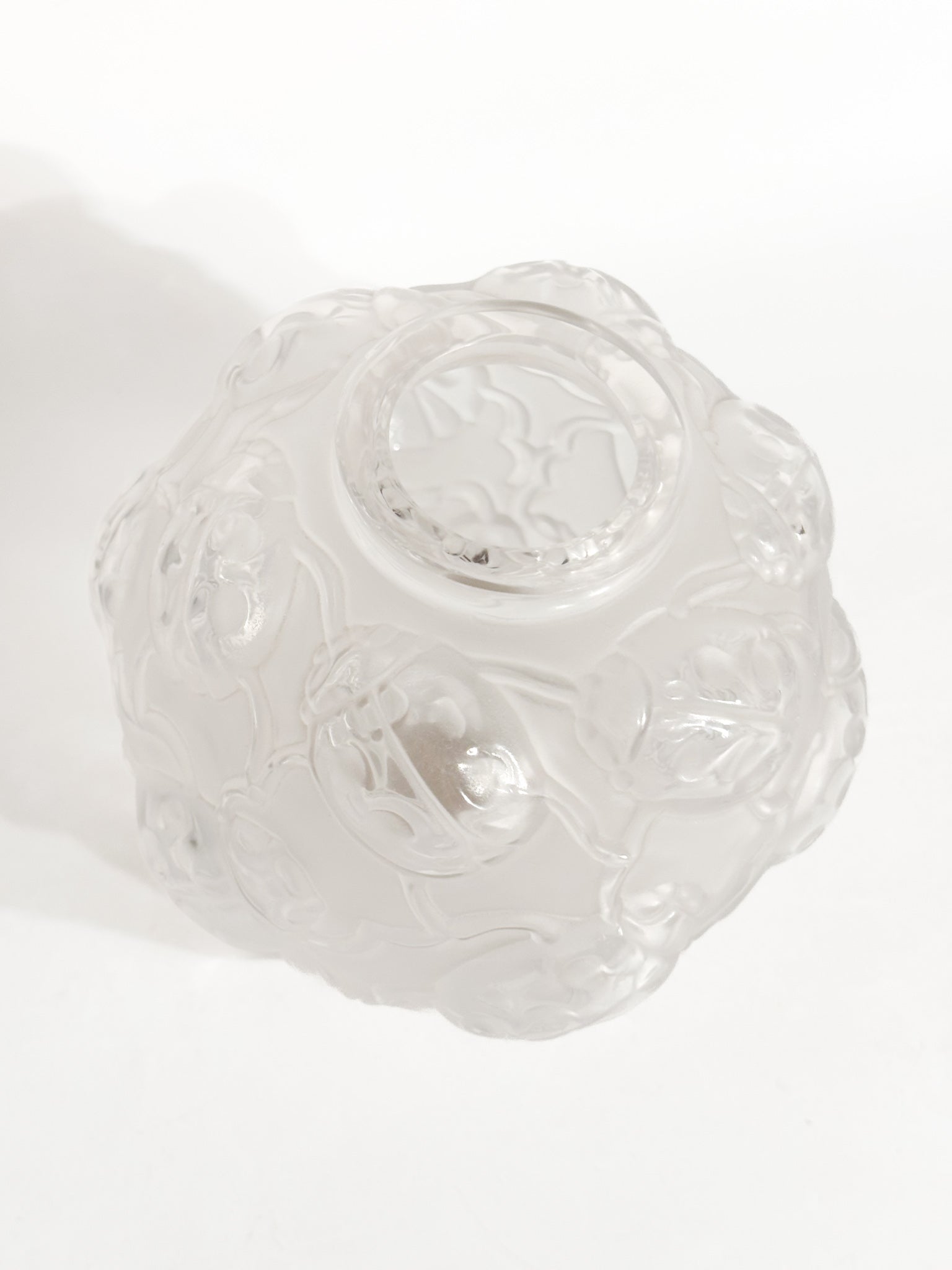 Vaso in Cristallo di Lalique 'Coccinelle' Anni 80