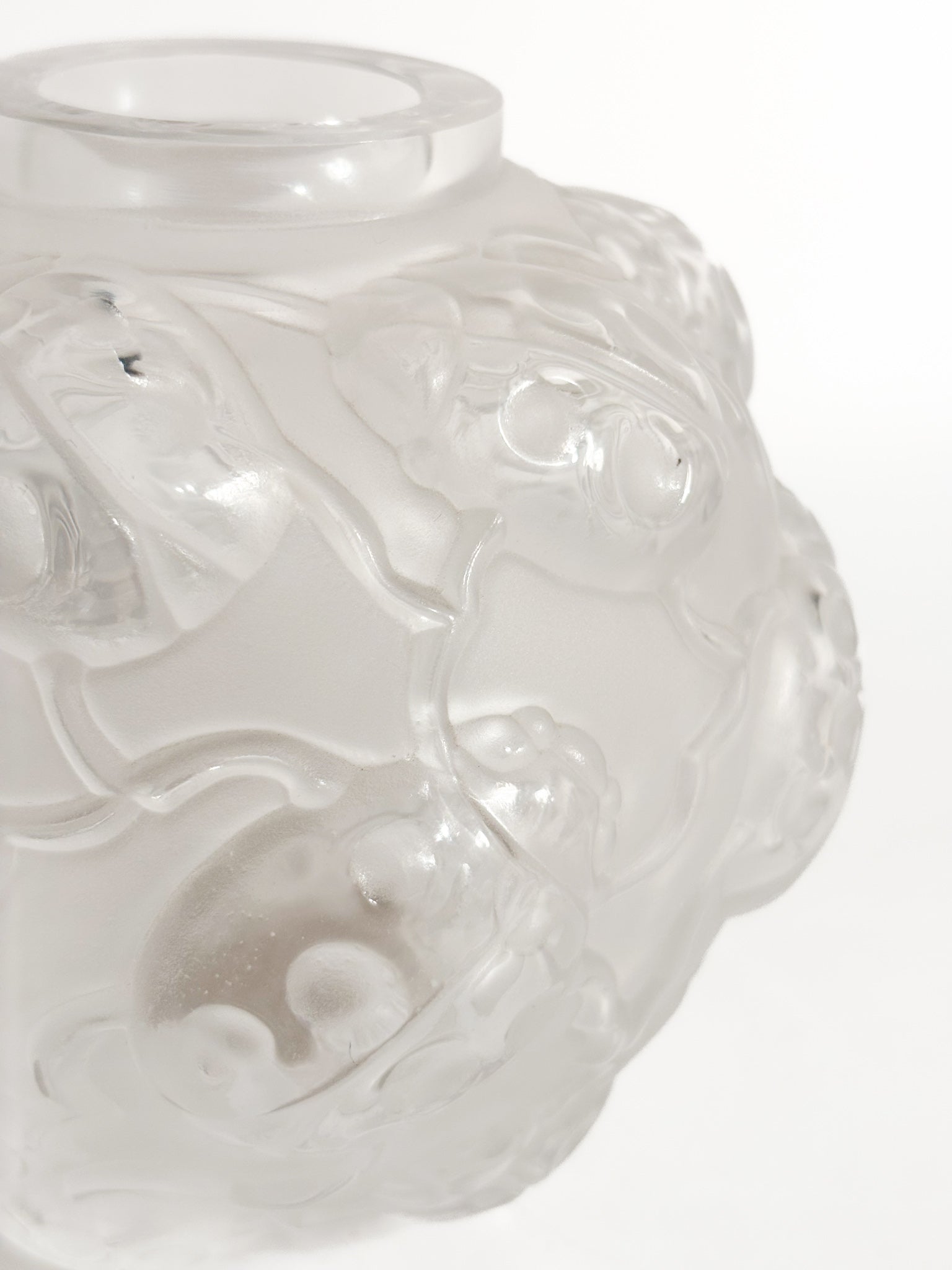 Vaso in Cristallo di Lalique 'Coccinelle' Anni 80