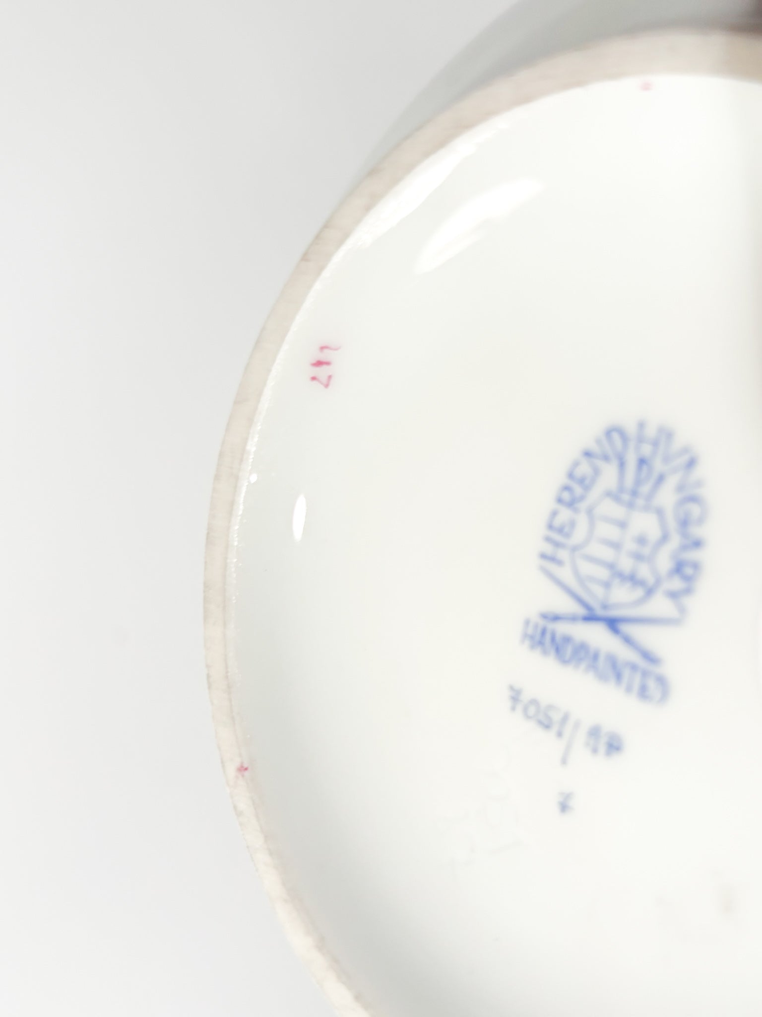 Herend Apponyi Pink Porcelain Vase from the 1950s