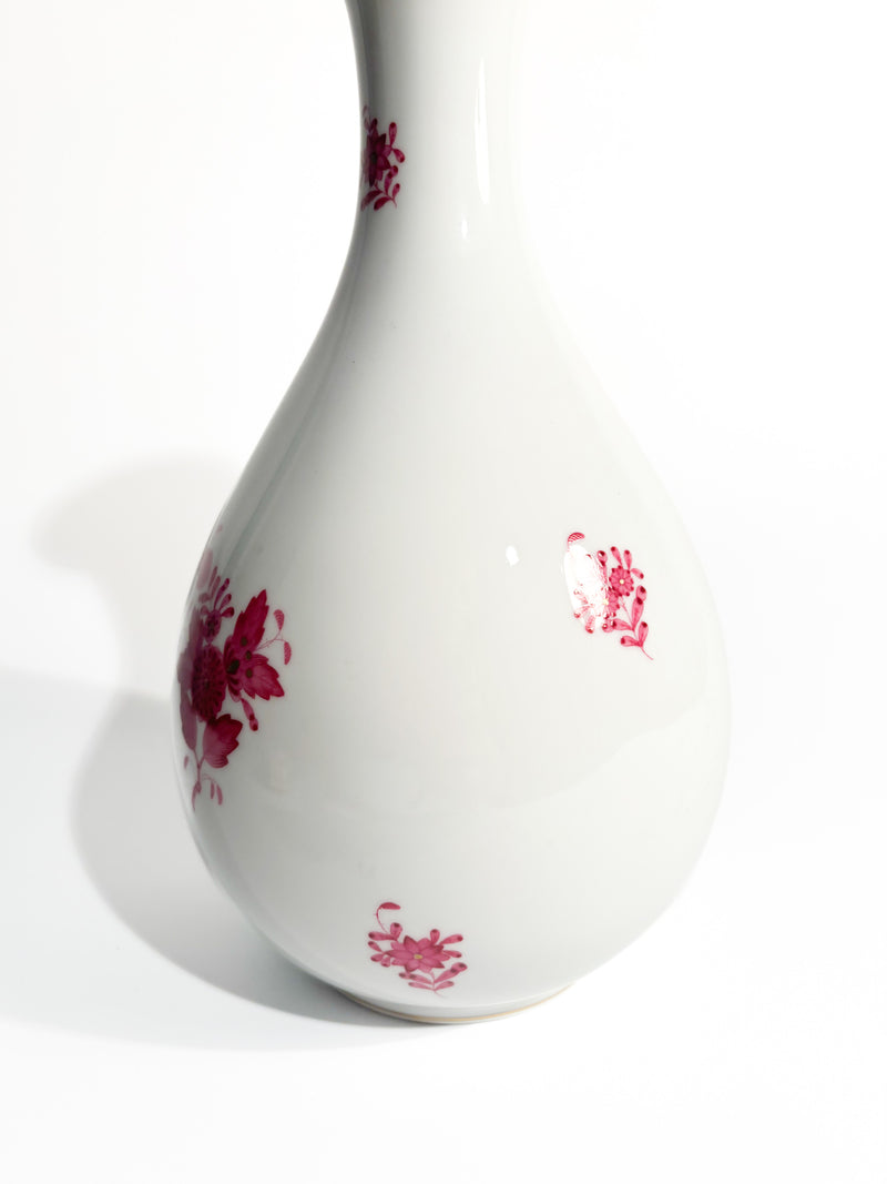 Herend Apponyi Pink Porcelain Vase from the 1950s