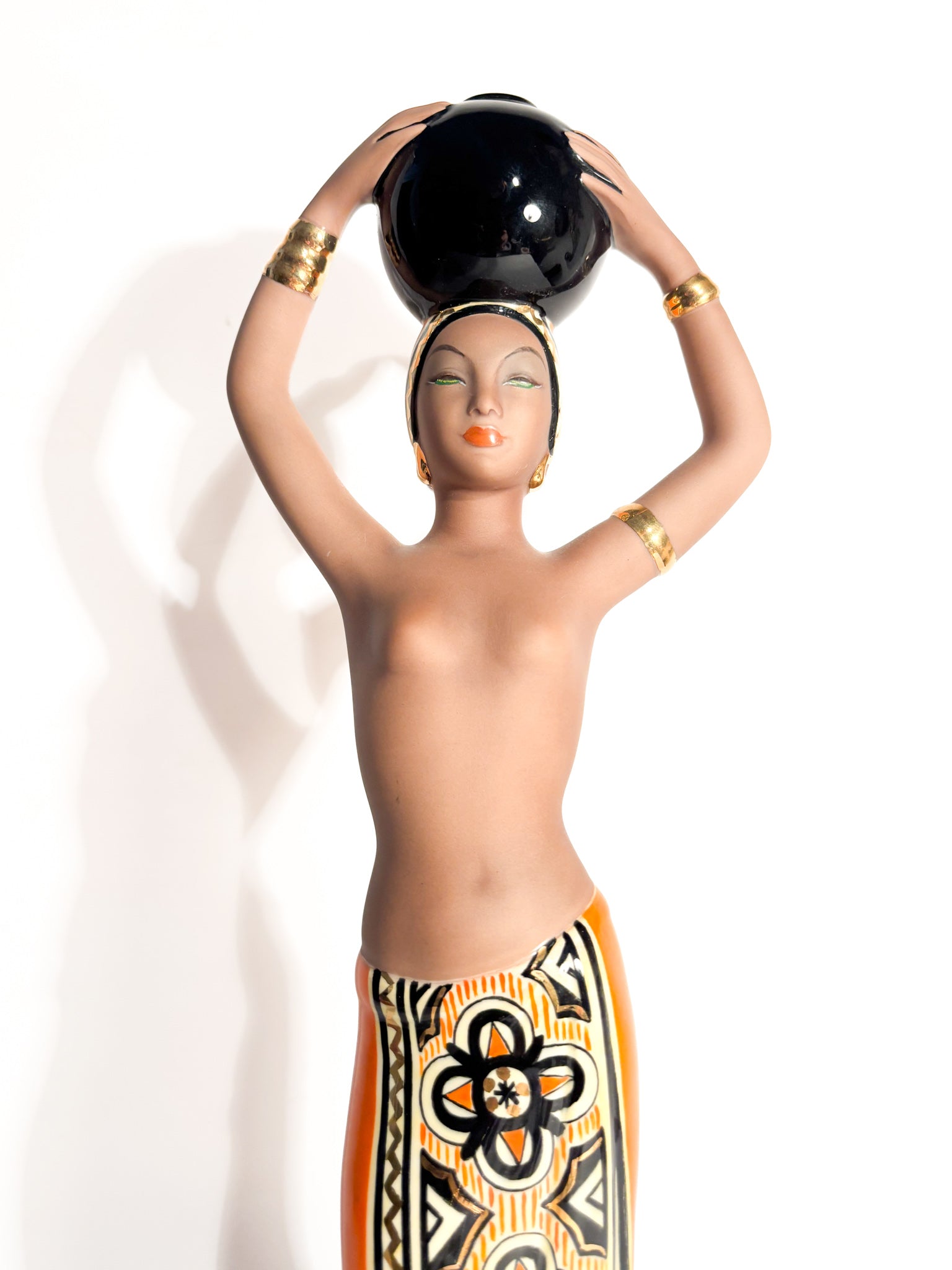 Scultura Art Deco "Dihula" in Ceramica di C.I.A. Manna Anni 40