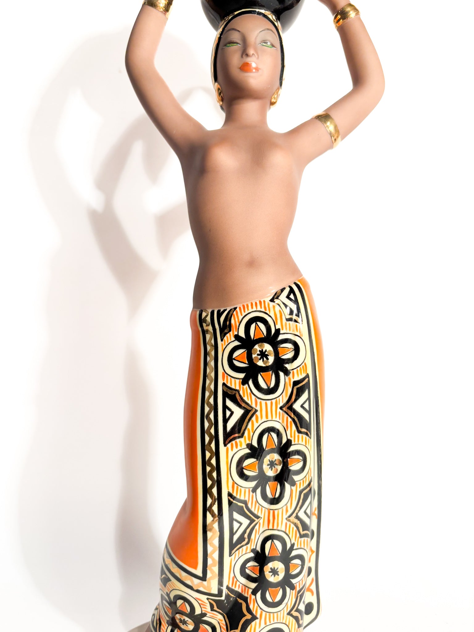 Scultura Art Deco "Dihula" in Ceramica di C.I.A. Manna Anni 40