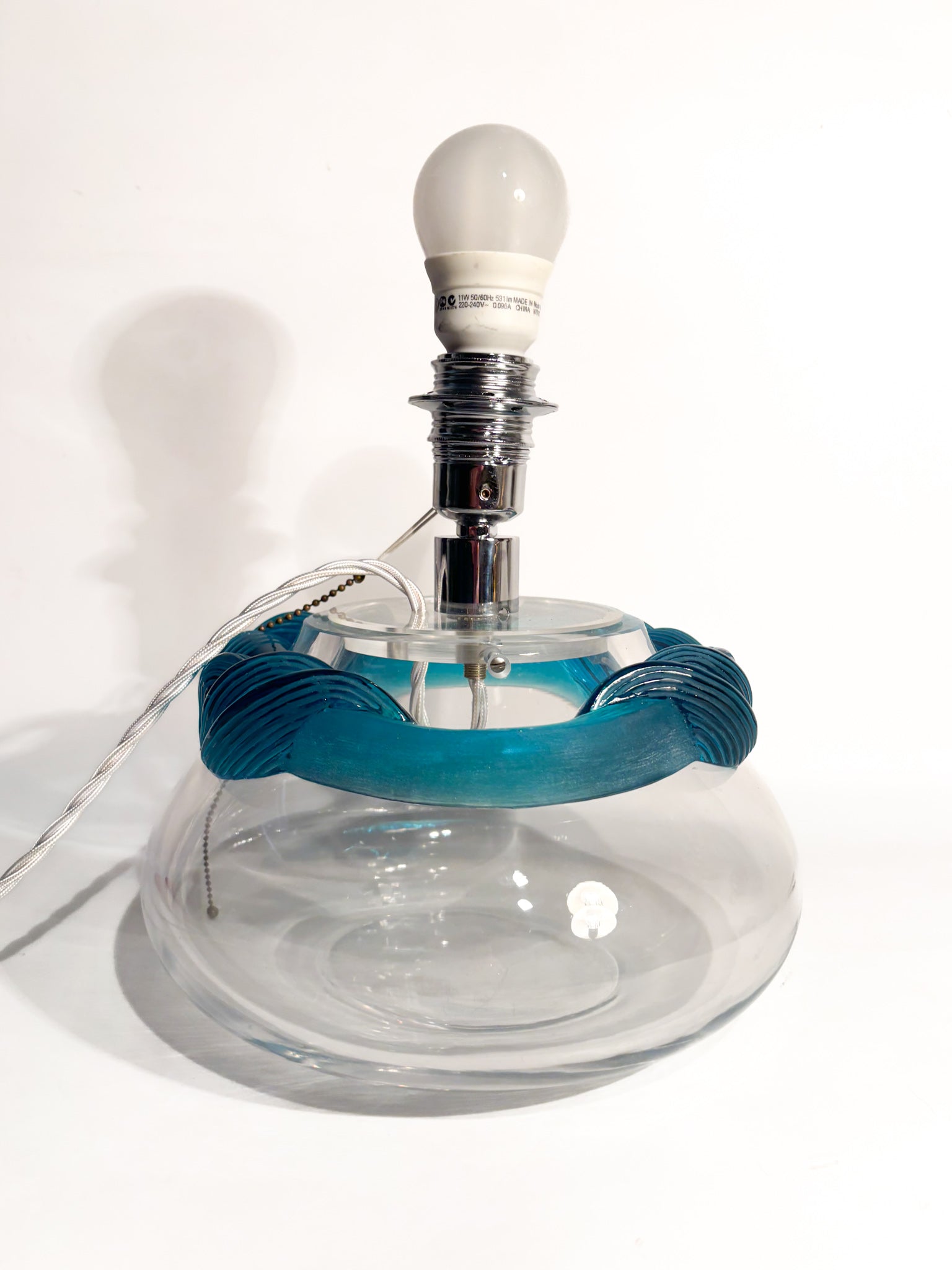 Lampada da Tavolo in Cristallo "Cyrus" di Marie-Claude Lalique Anni 70