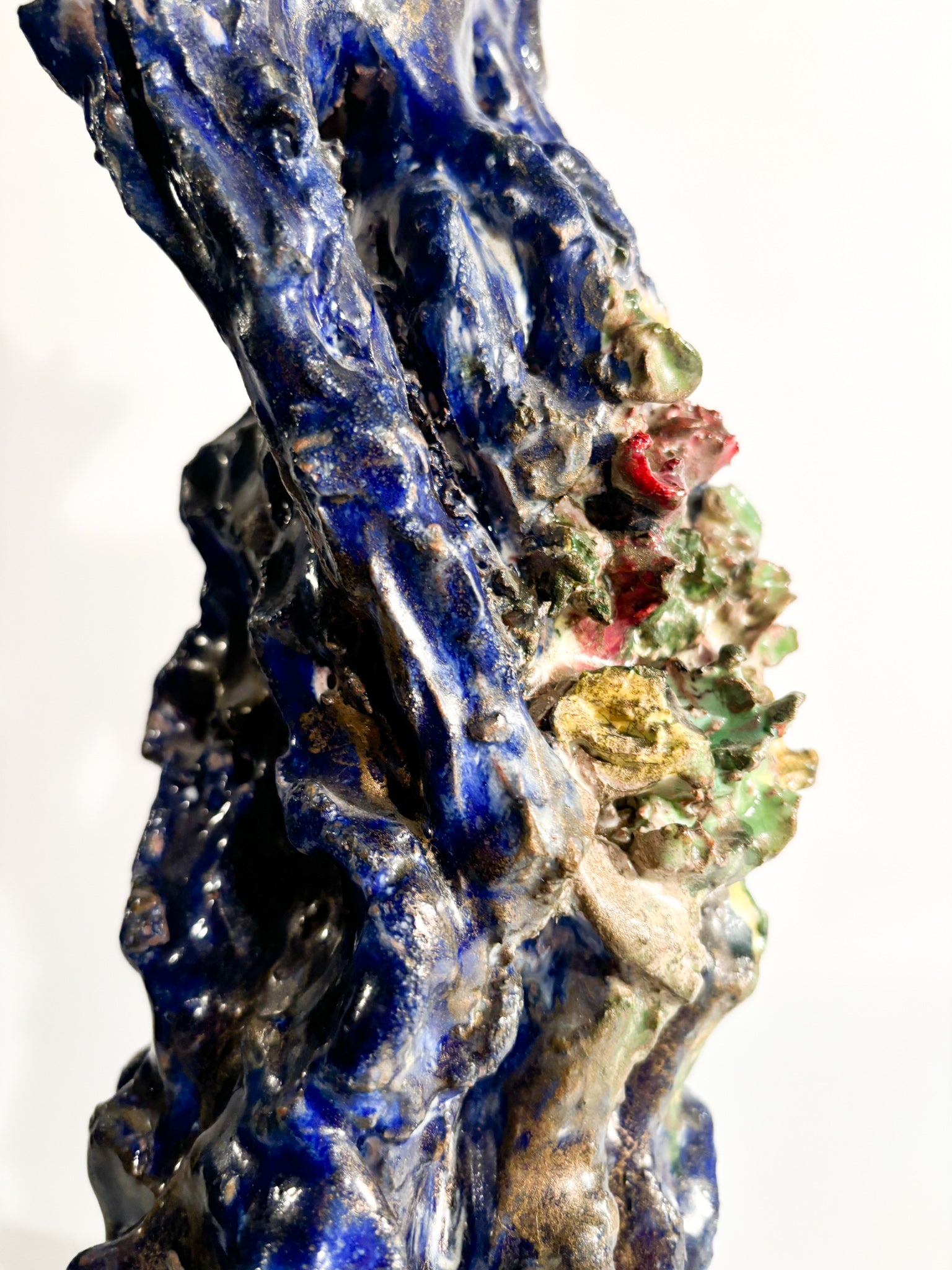 Sculpture of a Lady in Glazed Terracotta of French Inspiration from the 1930s