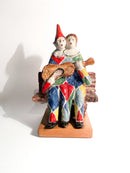 Ceramic Sculpture of a Couple of Musicians by Walter Pozzi, 1980s