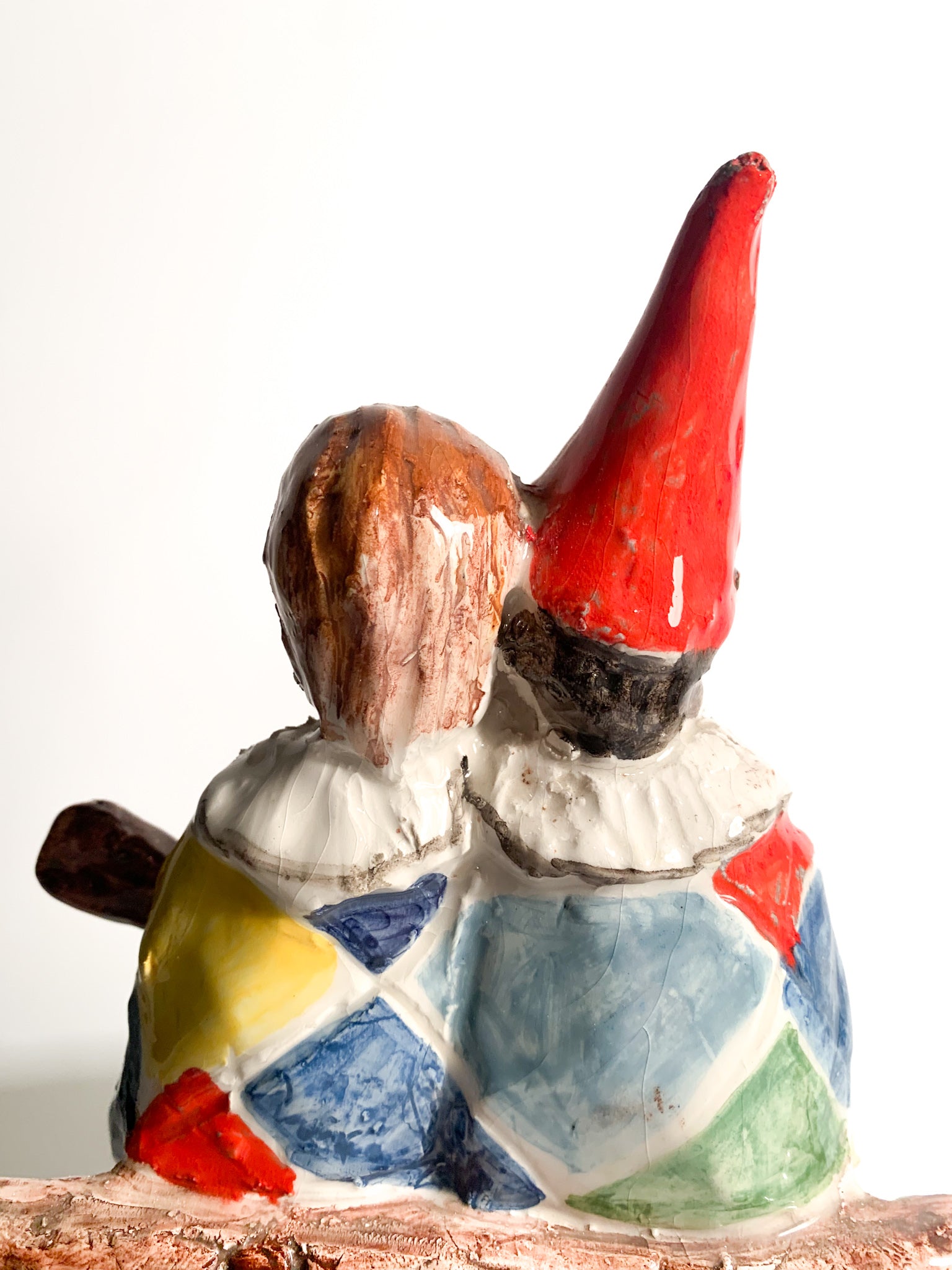 Ceramic Sculpture of a Couple of Musicians by Walter Pozzi, 1980s