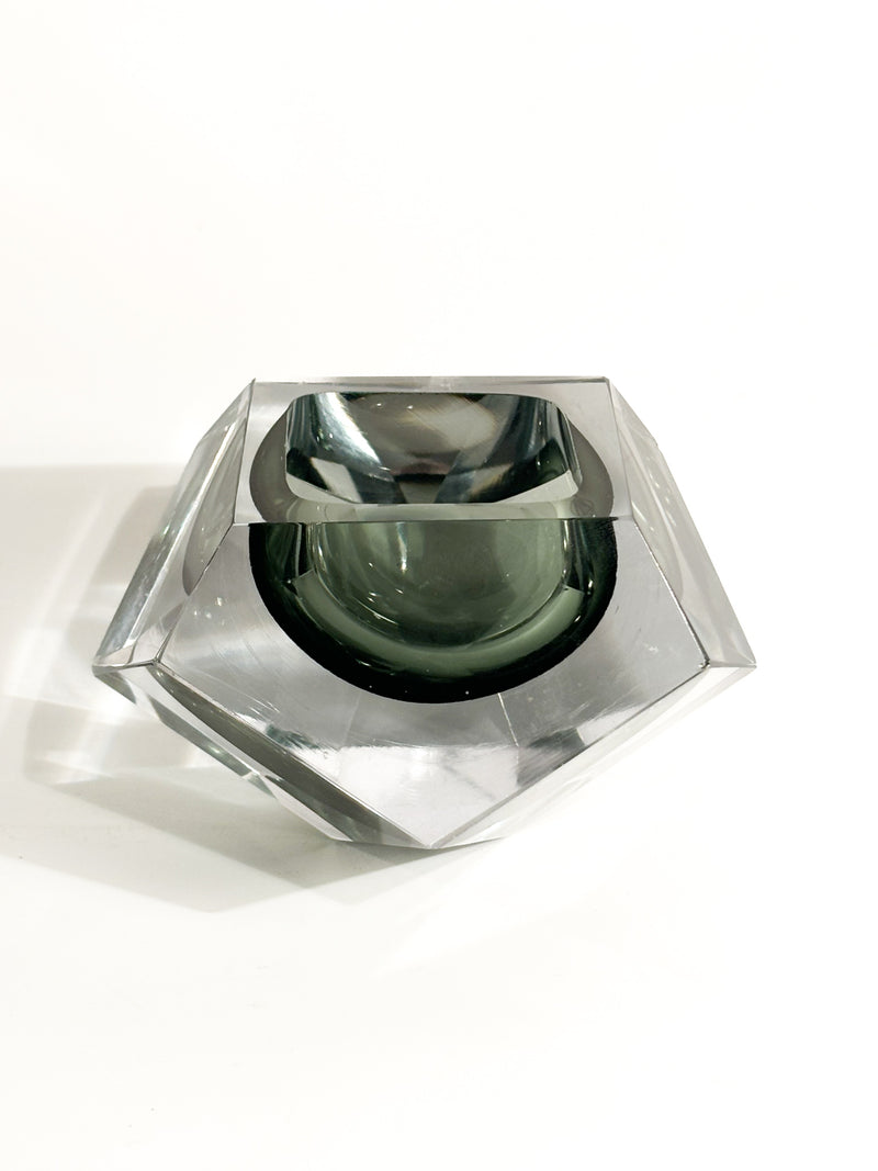 Gray Murano Glass Ashtray Attributed to Alessandro Mandruzzato, 1970s