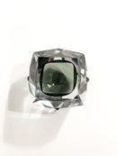 Posacenere in Vetro di Murano Grigio Attribuito ad Alessandro Mandruzzato Anni 70